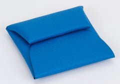 Hermes Blue Zanzibar Coin Case New in Box