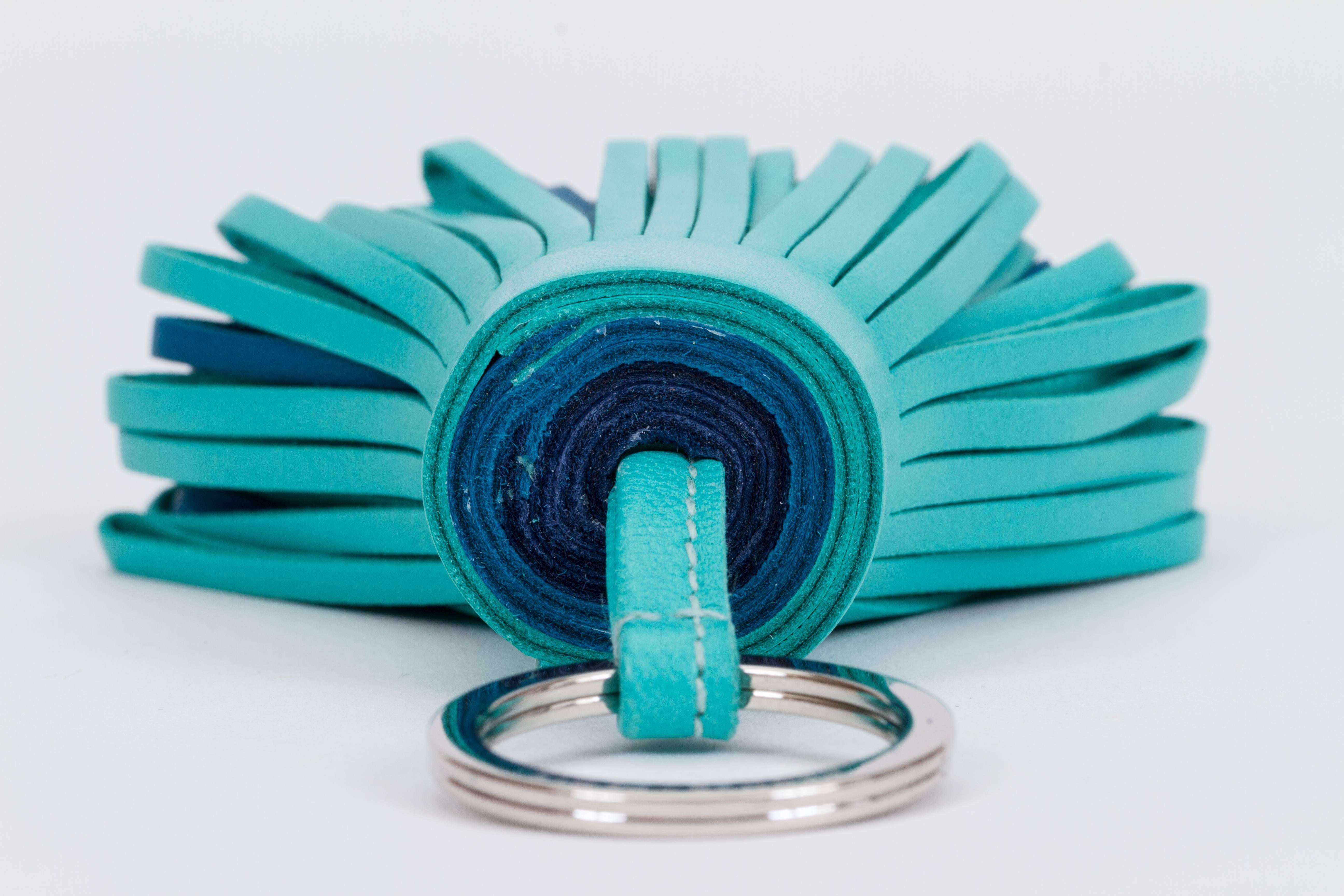 hermes keychain tassel