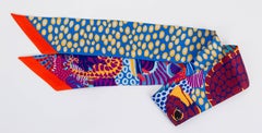 New in Box Hermès Multicolor Fish Silk Twilly Scarf