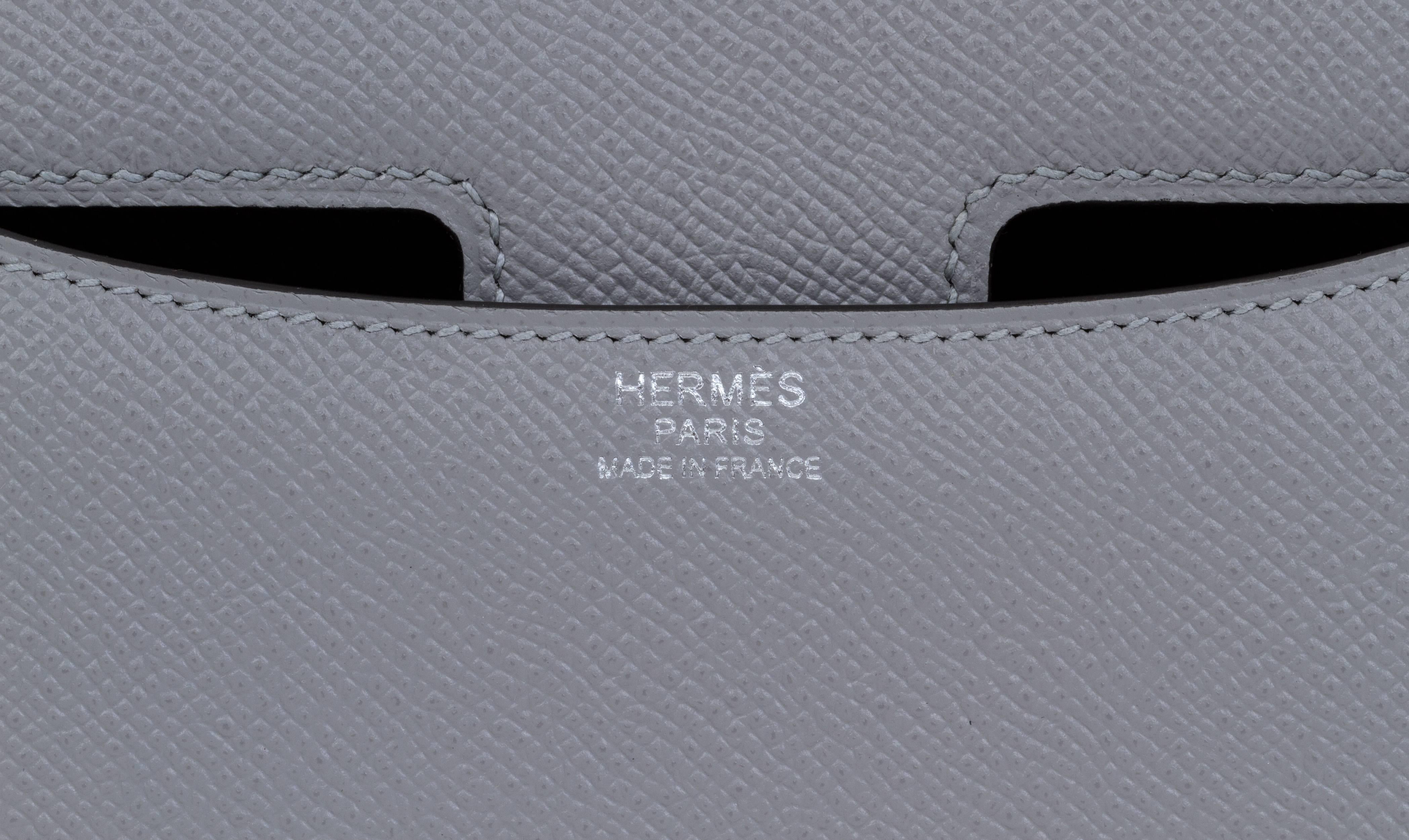 Hermes Gris Mouette Constance 24 CM Bag In New Condition In West Hollywood, CA