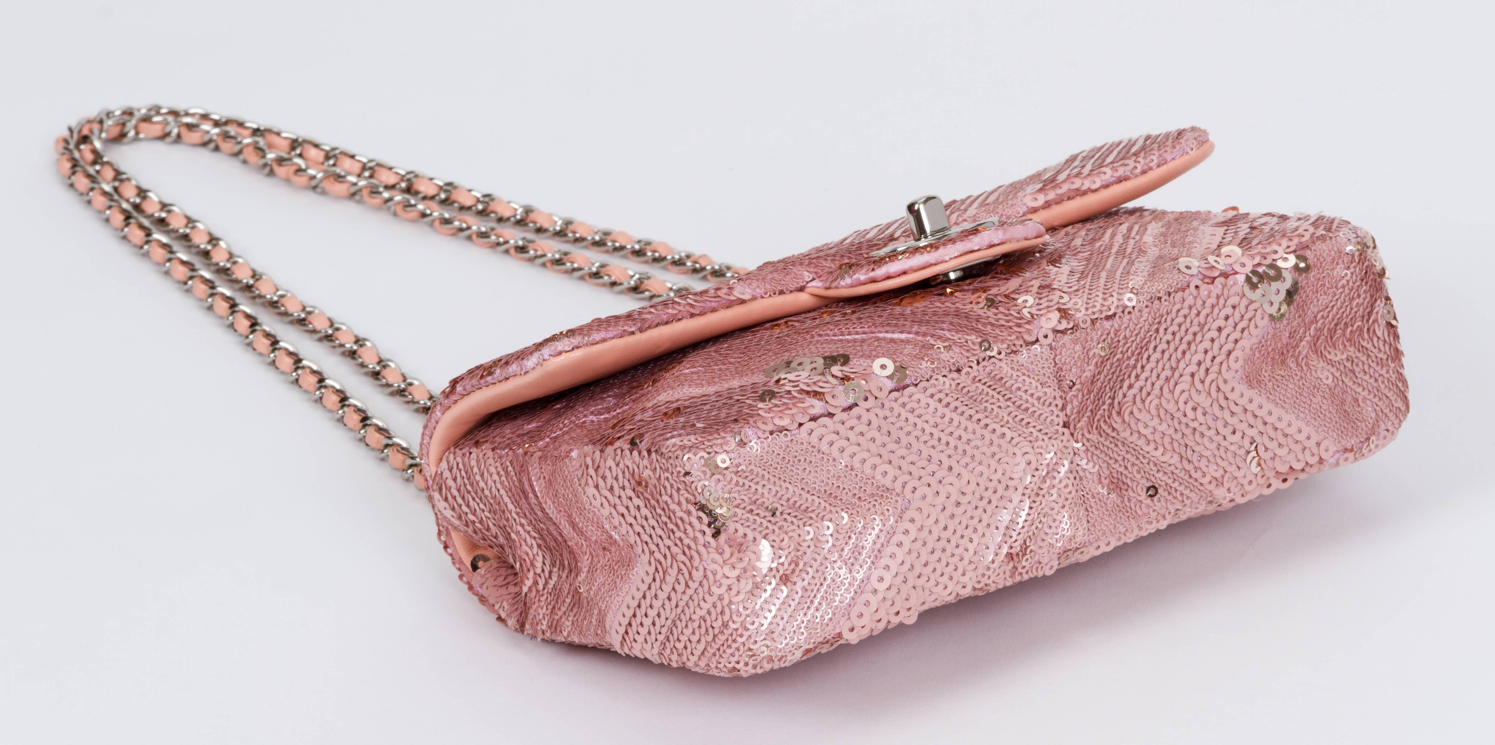 pink sequin chanel bag