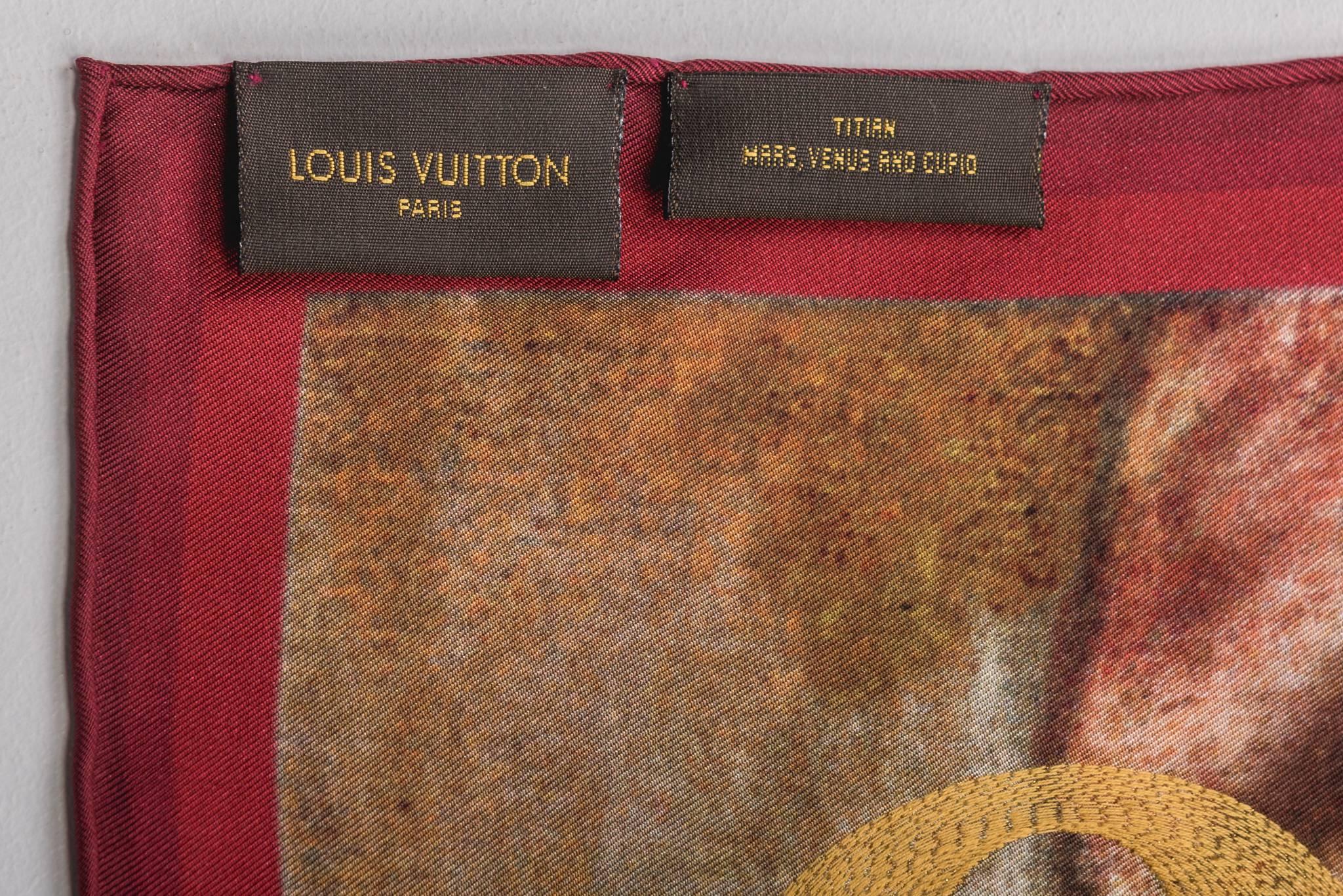 Brown Jeff Koons X Louis Vuitton Masters Titian Scarf