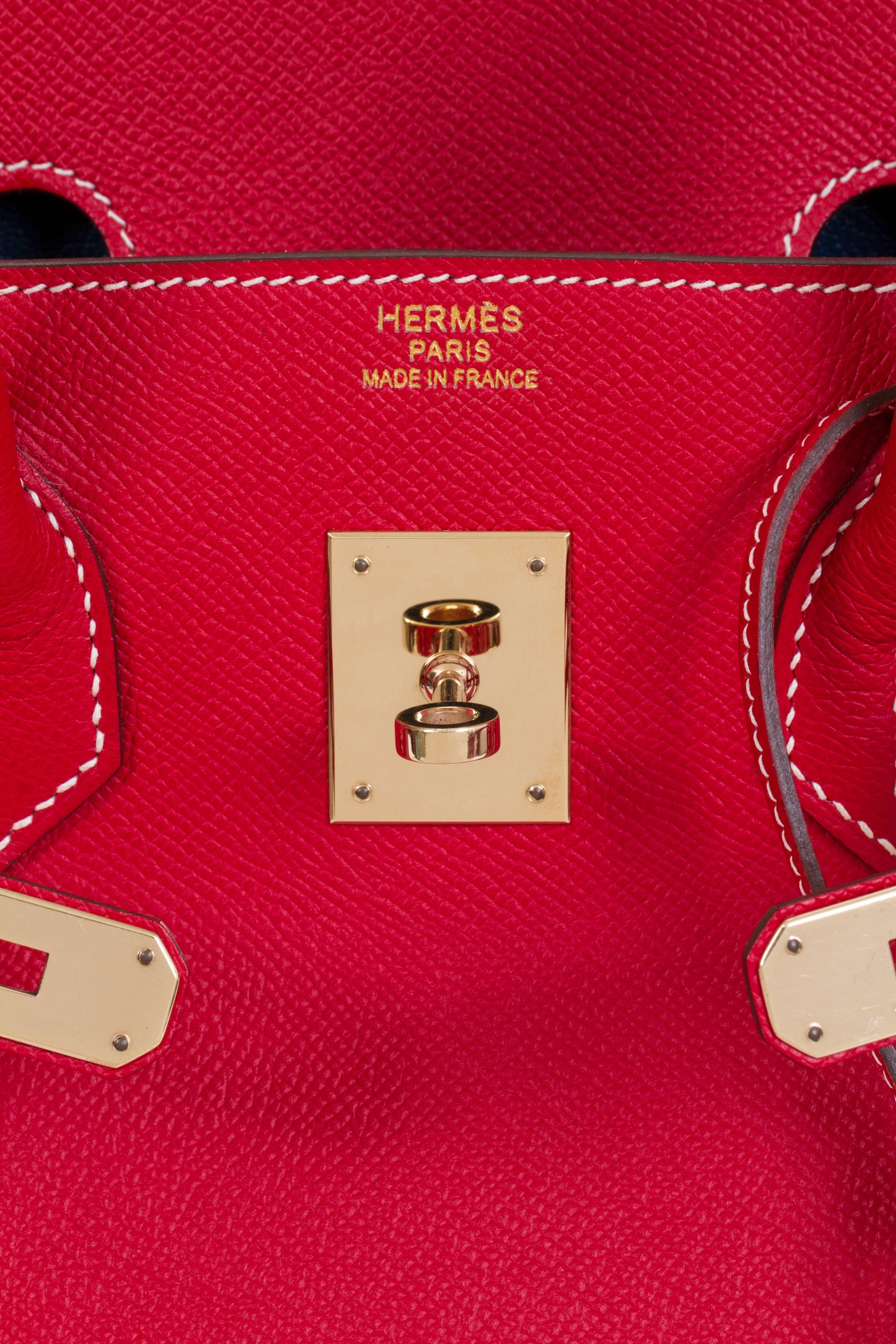 Women's or Men's Hermes Candy Birkin 35 Rouge Casaque