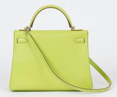 Hermes Candy Kelly 32 Kiwi/Lichen Epsom