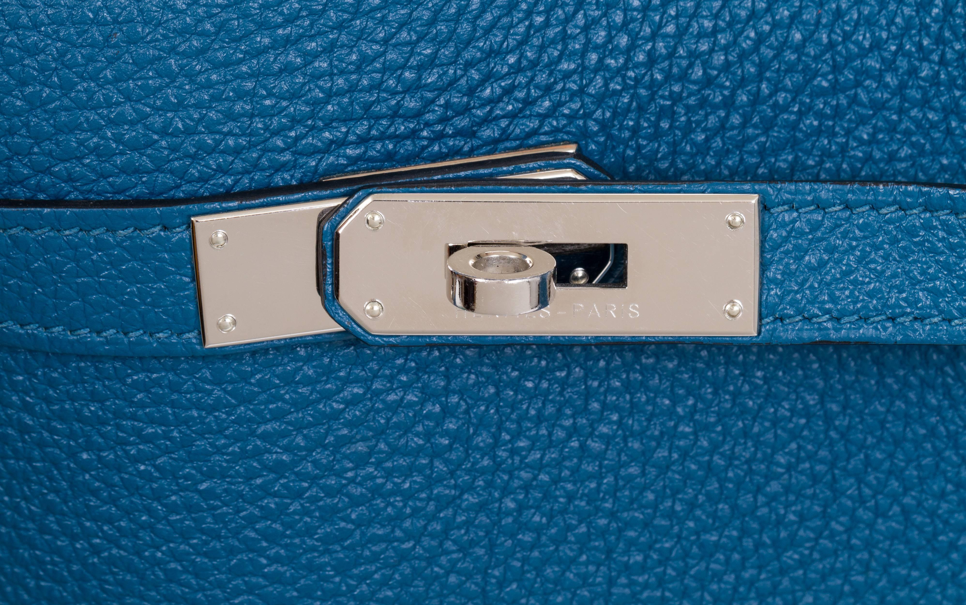 Hermes Blue Izmir So Kelly Clemence Bag 1