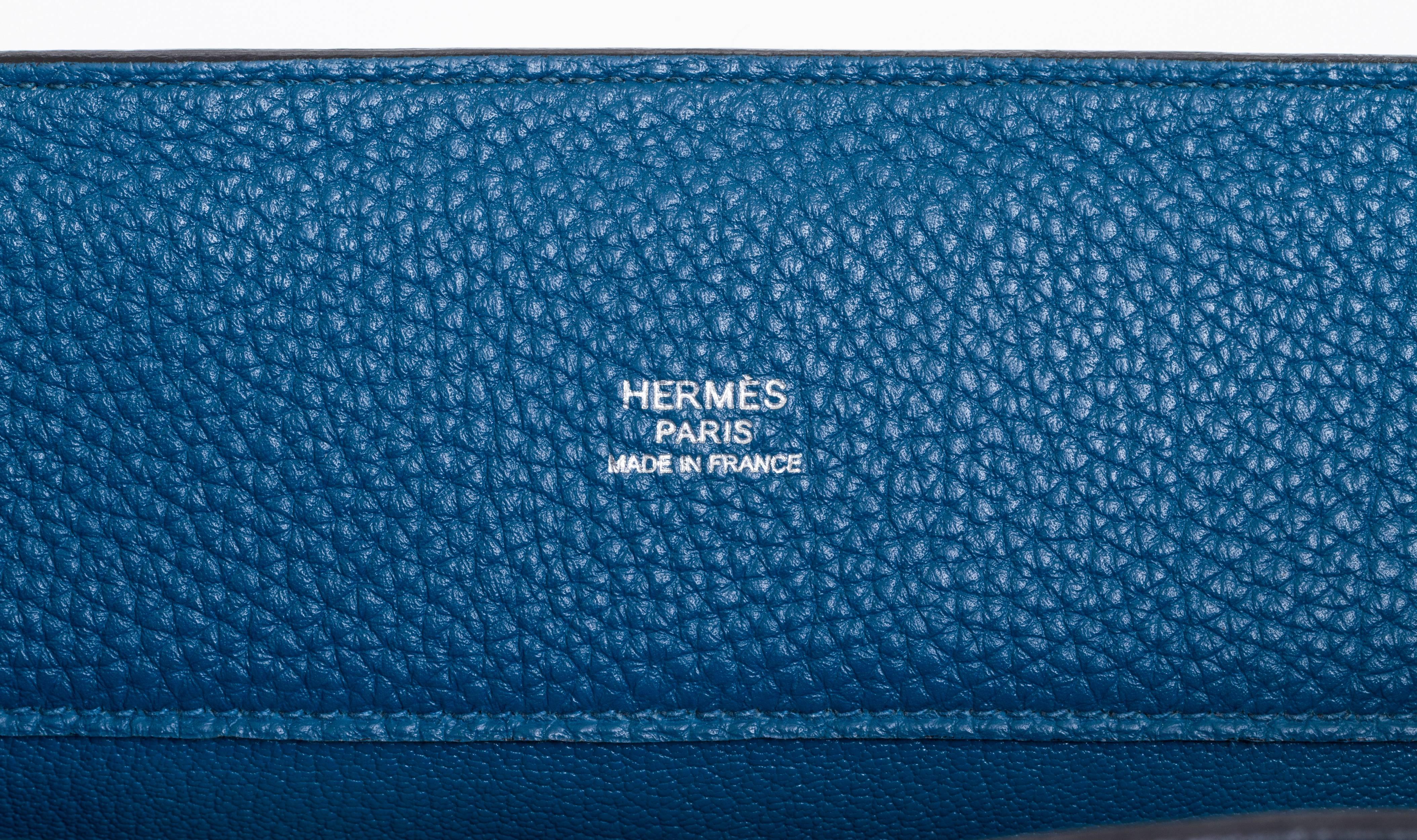 Hermes Blue Izmir So Kelly Clemence Bag 4