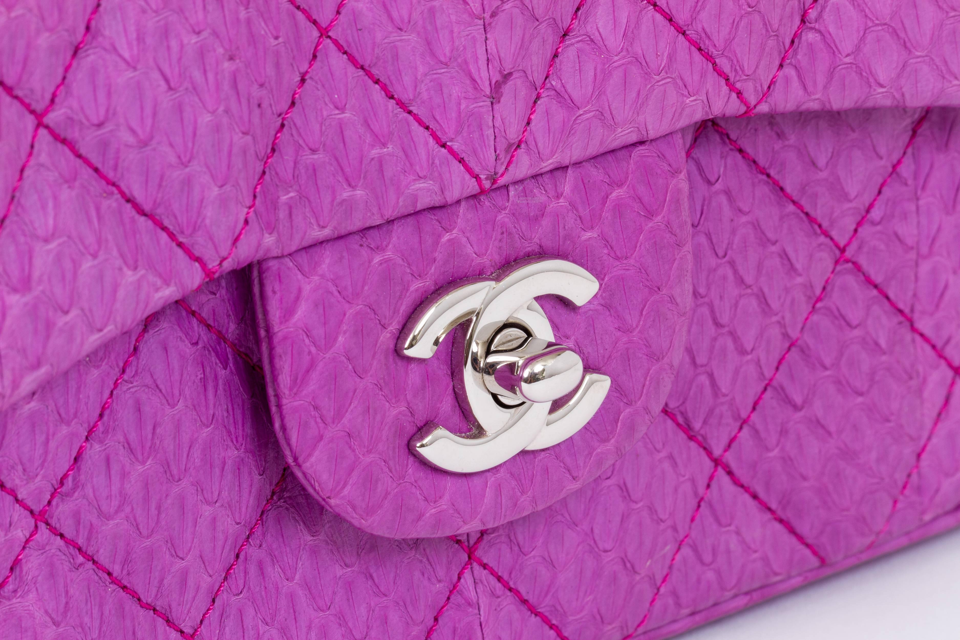 Chanel Purple Python Flap Bag, 2015 1