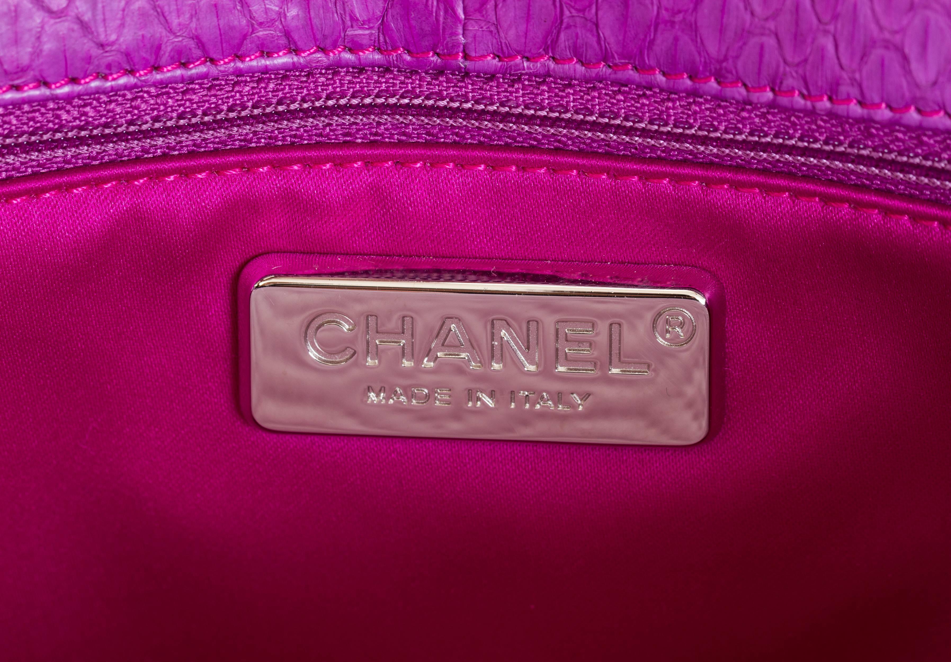 Chanel Purple Python Flap Bag, 2015 2