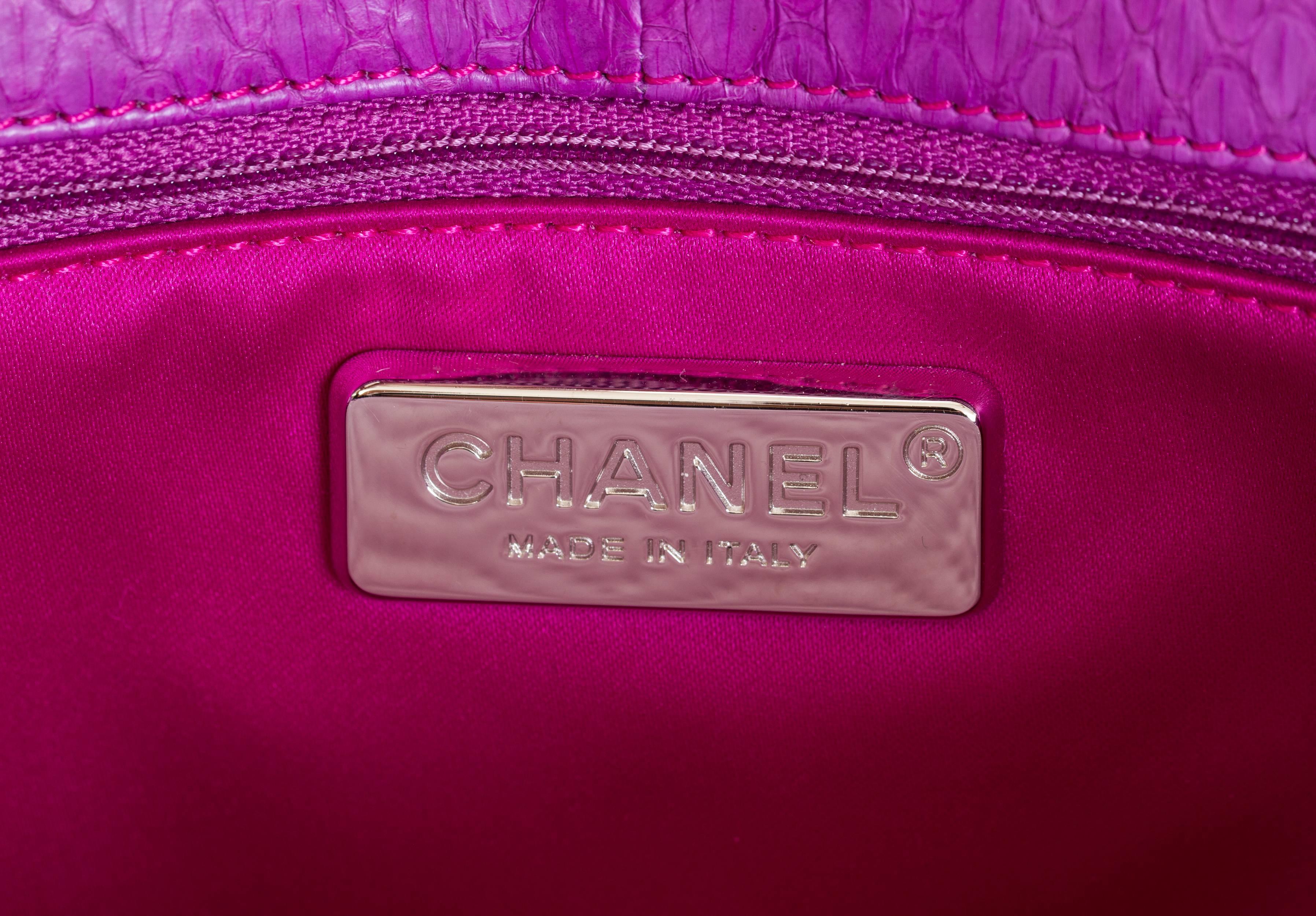 Chanel Purple Python Flap Bag, 2015 2