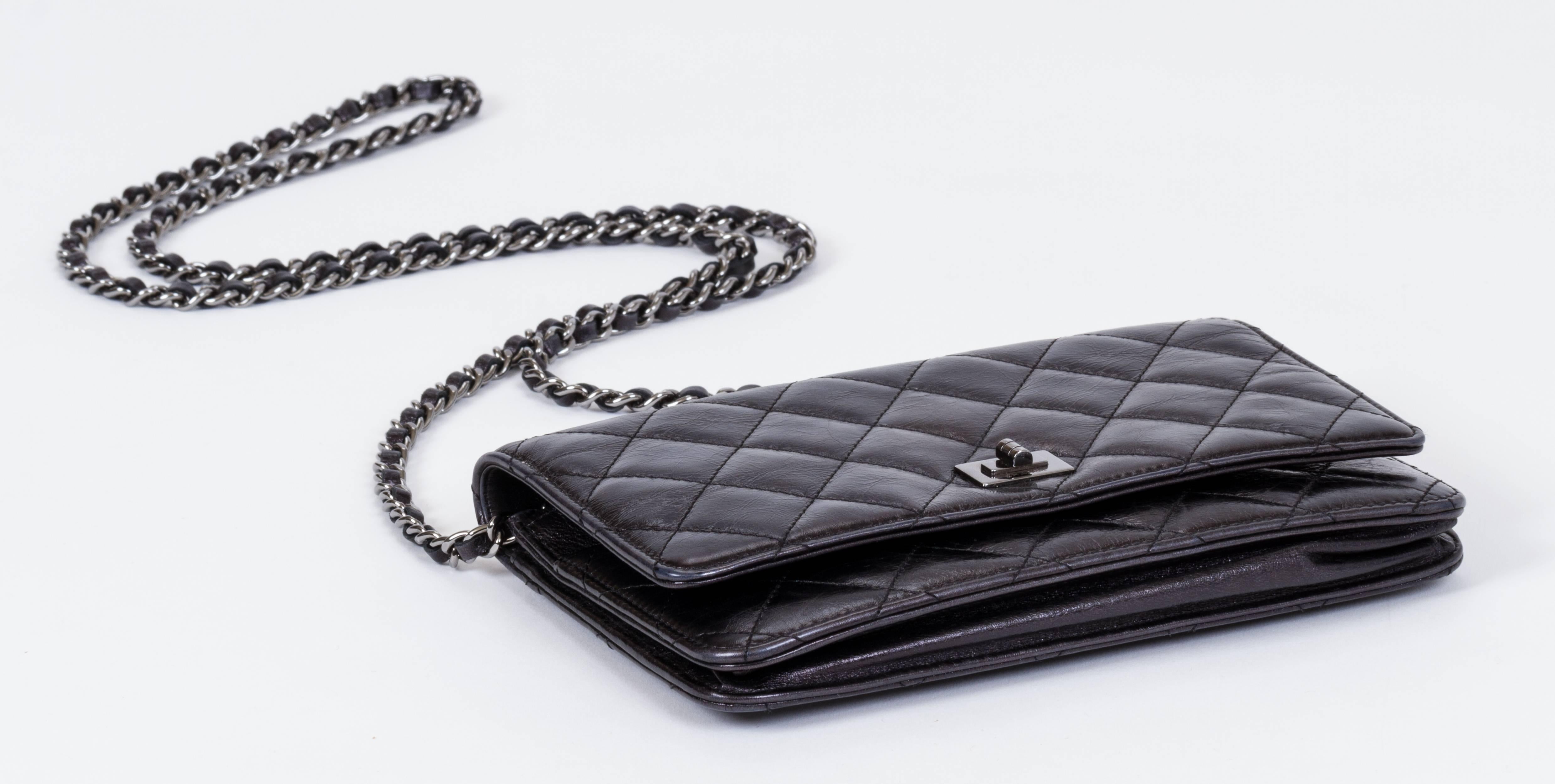 Women's Chanel Reissue Black Wallet On A Chain