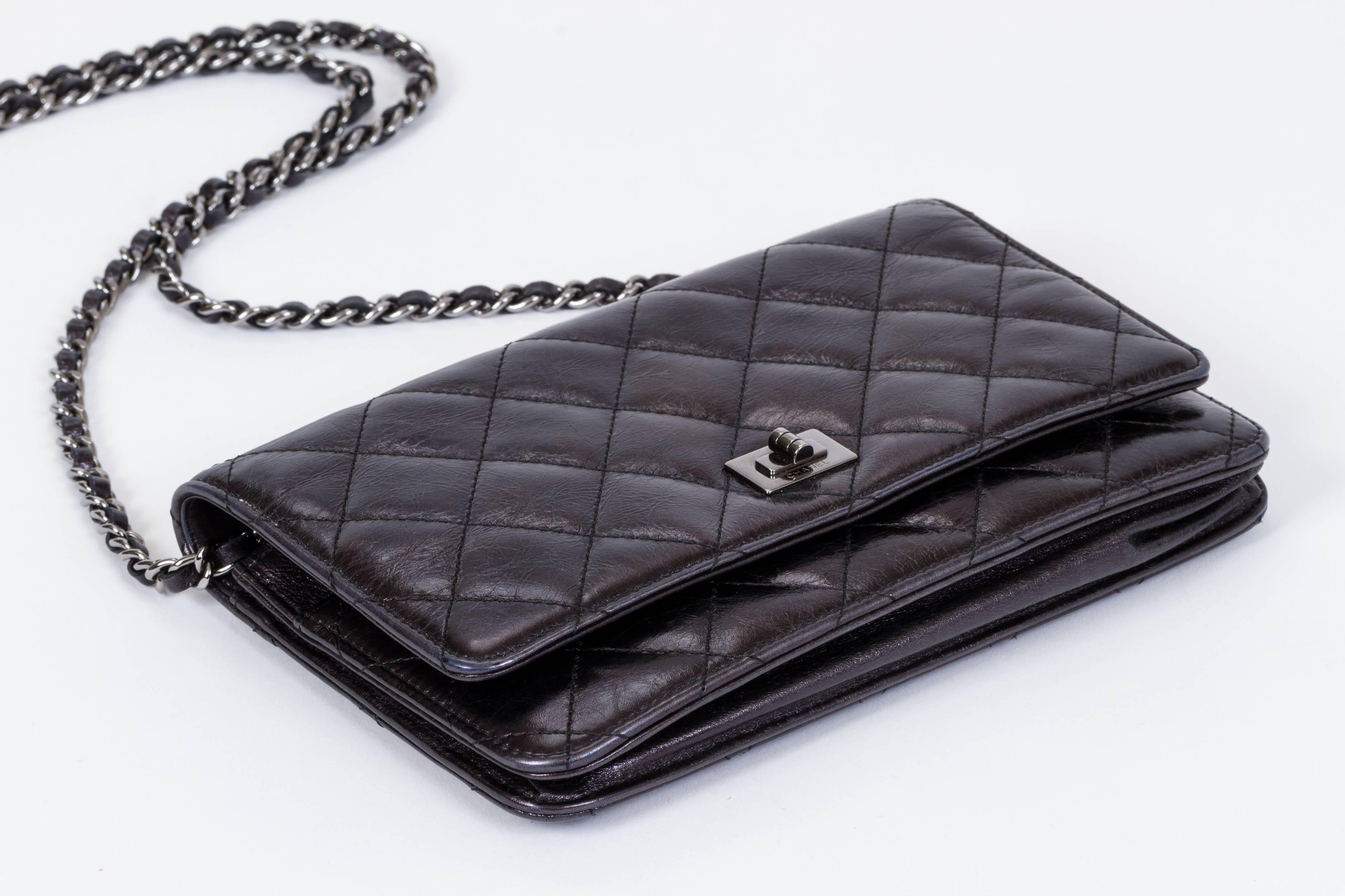 Chanel Reissue Black Wallet On A Chain 1