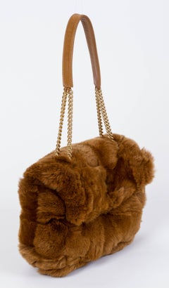 Chanel Chinchilla Vintage Camel Flap Bag