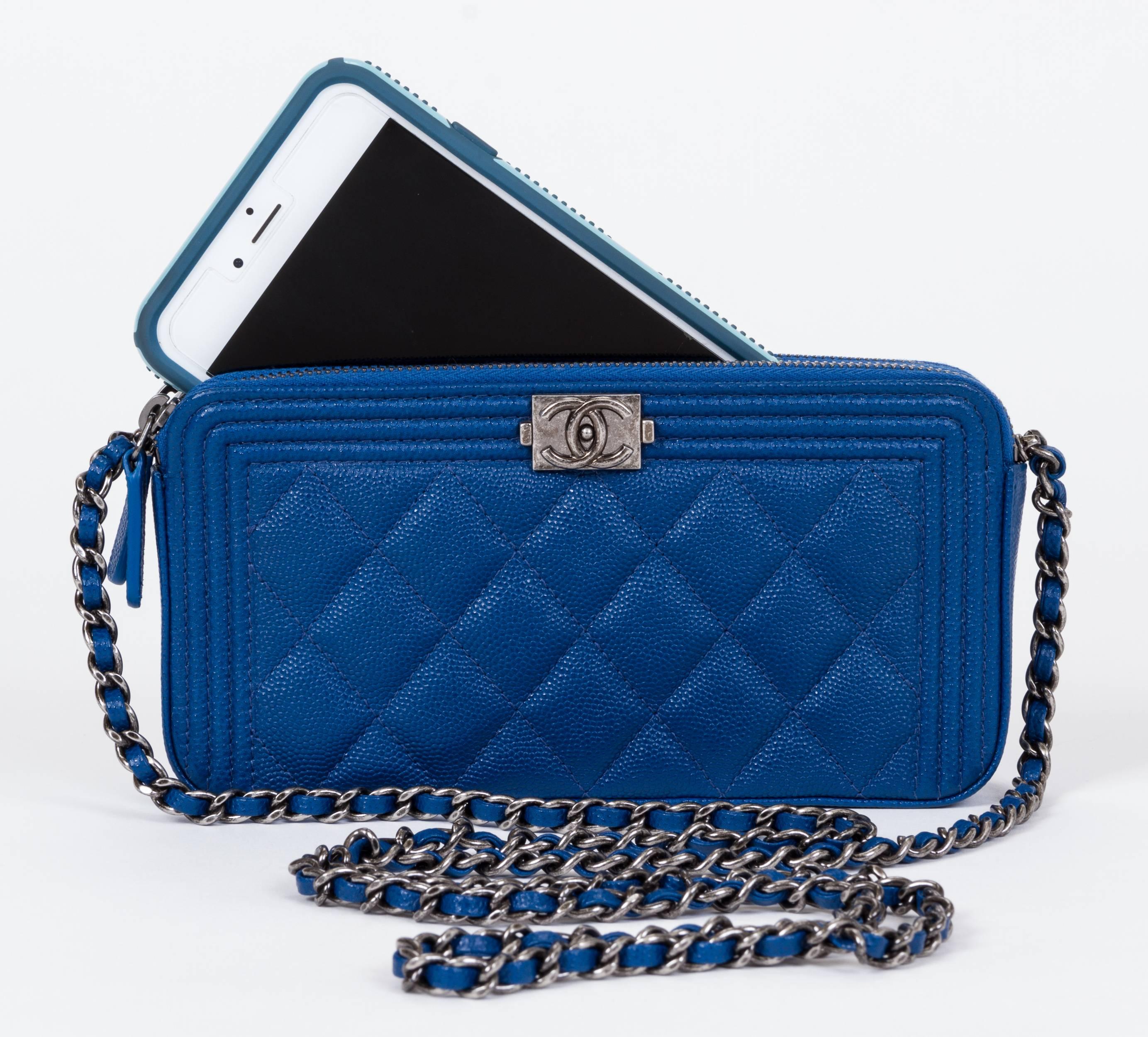 New Chanel  Blue Caviar Crossbody WOC Bag 1
