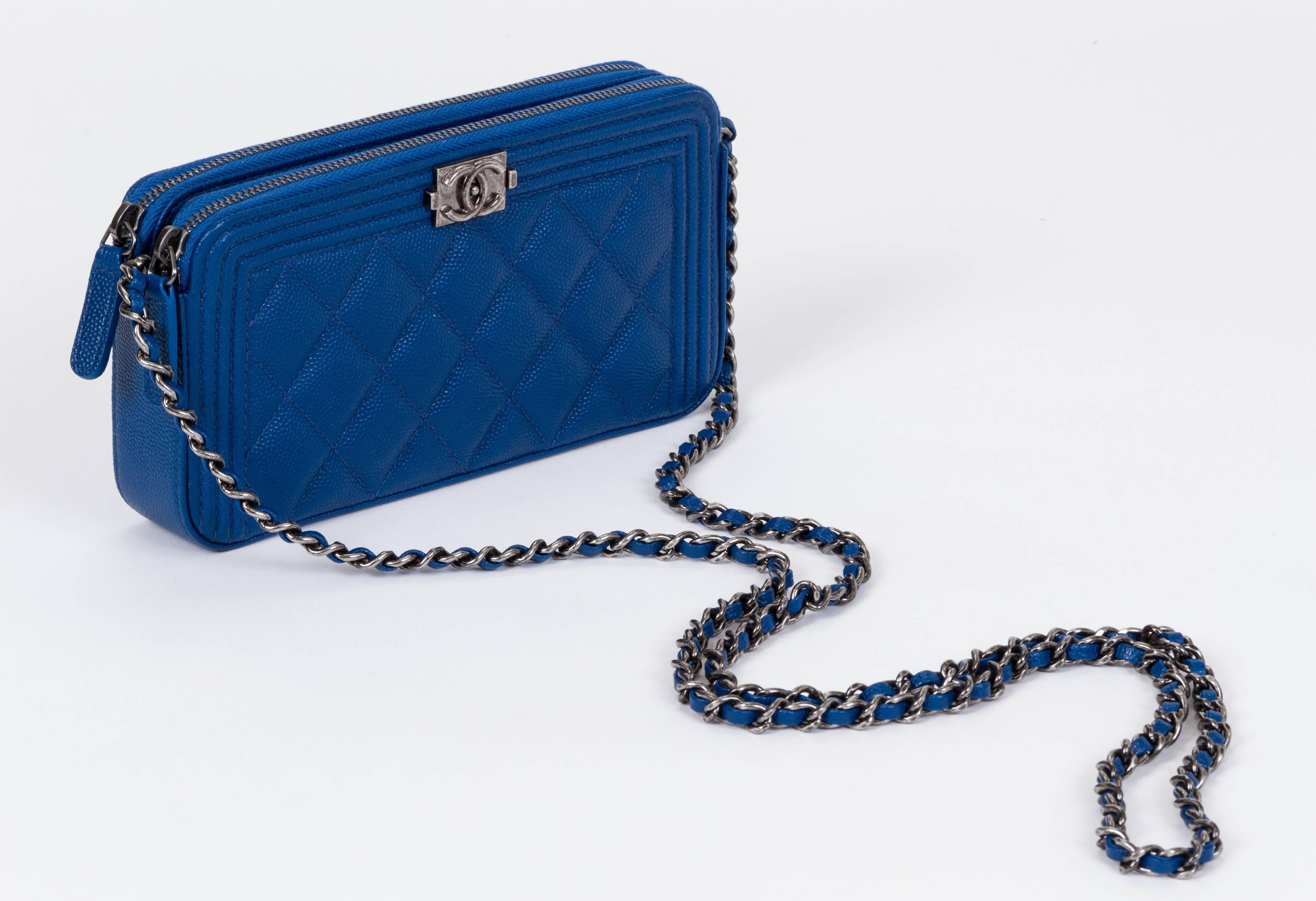 New Chanel  Blue Caviar Crossbody WOC Bag 2