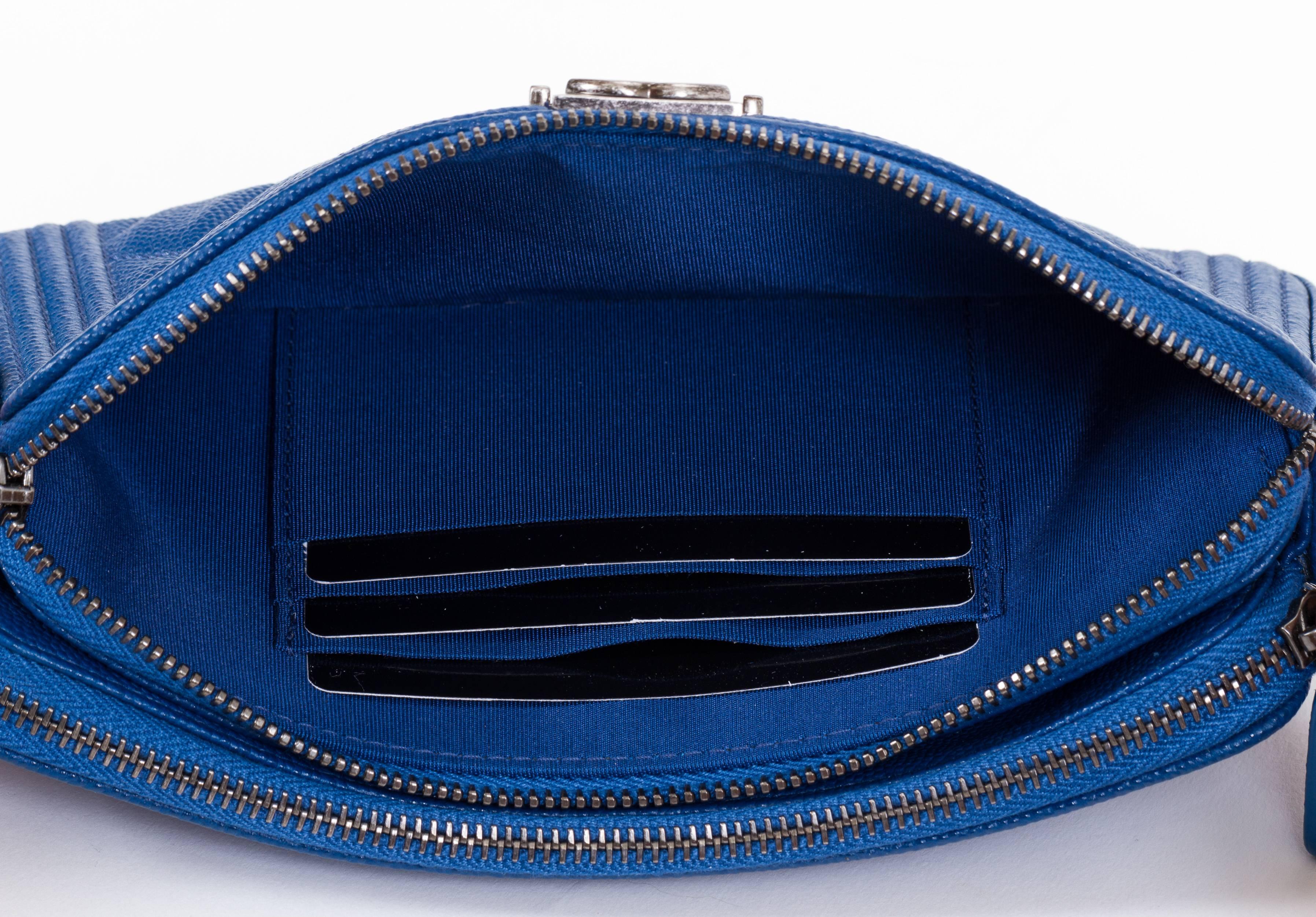 New Chanel  Blue Caviar Crossbody WOC Bag 6