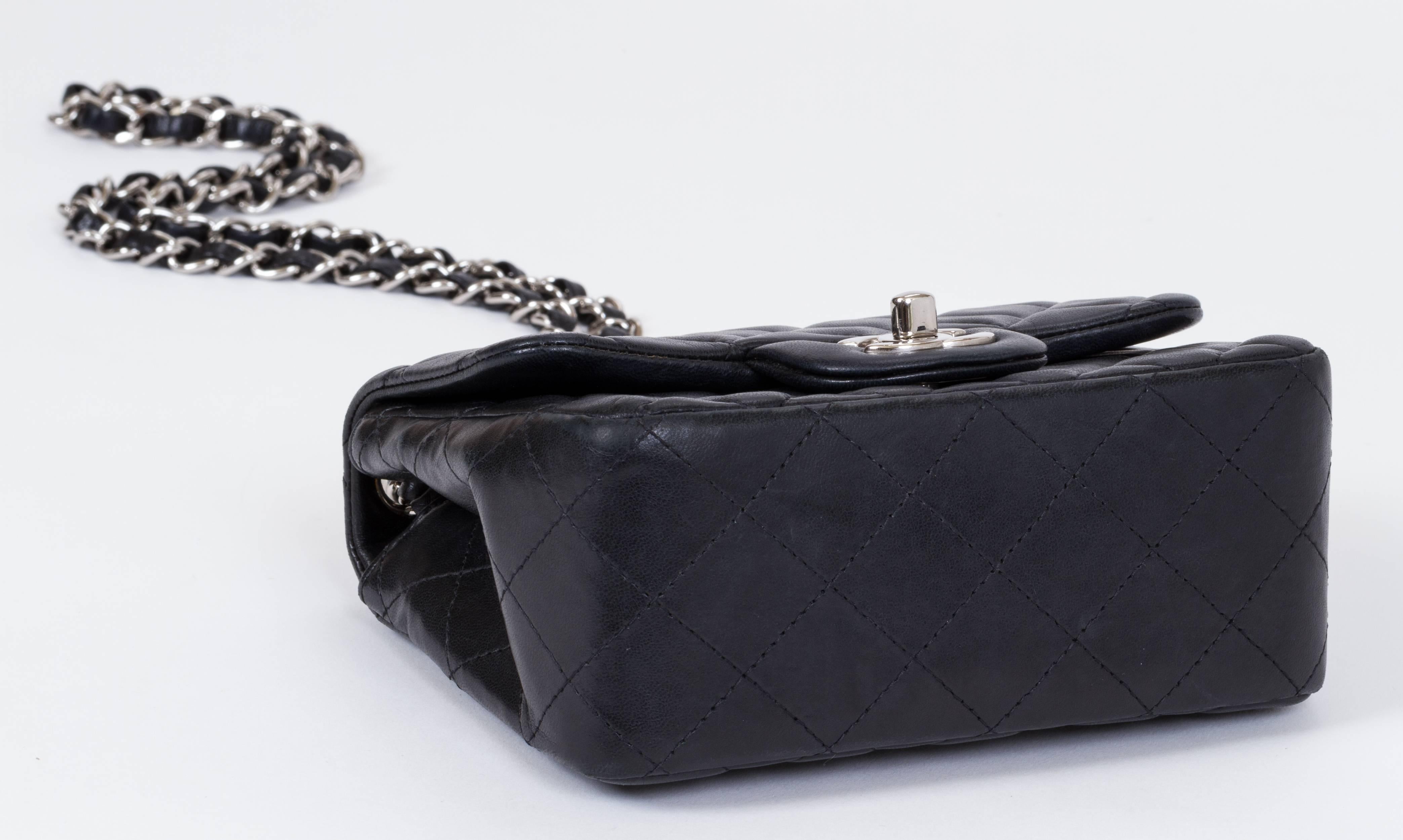 Chanel Mini Classic Black Crossbody Flap In Good Condition In West Hollywood, CA