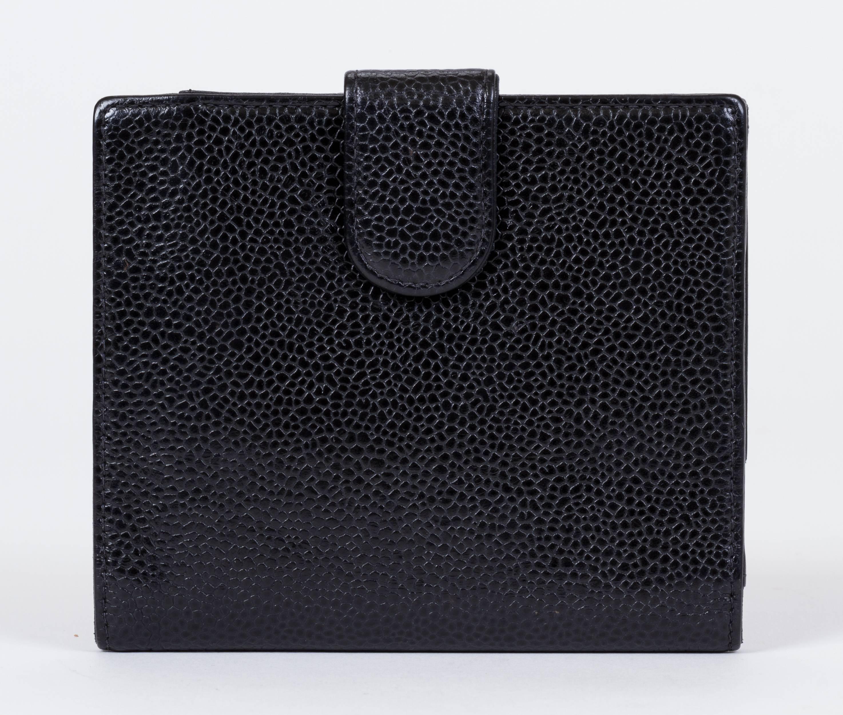 Women's Chanel Black Caviar Bifold Wallet