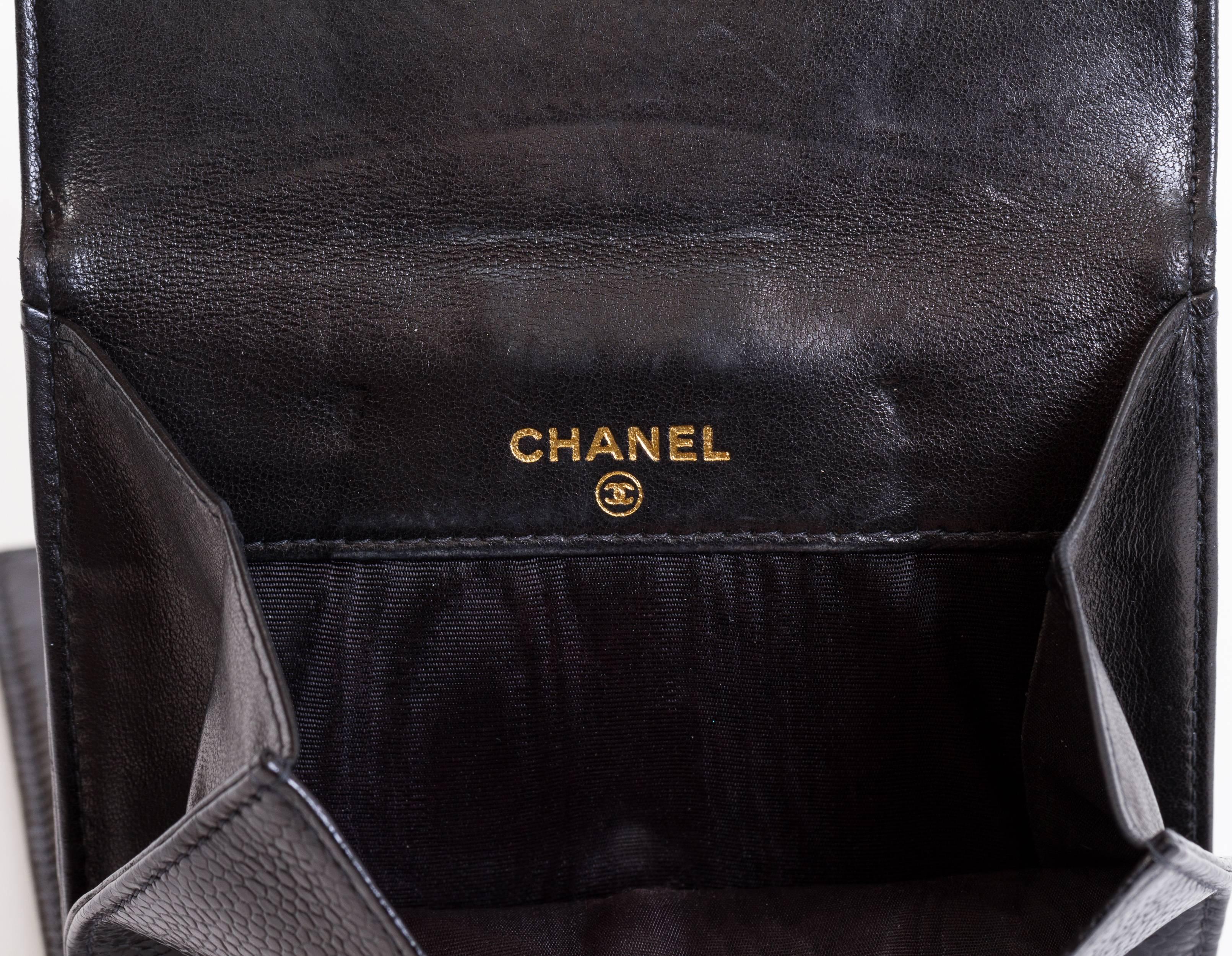 Chanel Black Caviar Bifold Wallet 4