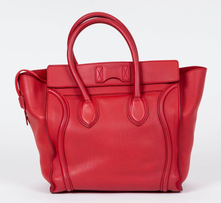 Celine Red Leather Mini Luggage Bag For Sale At 1Stdibs | Red Celine Bag, Celine  Red Bag, Celine Bag Red