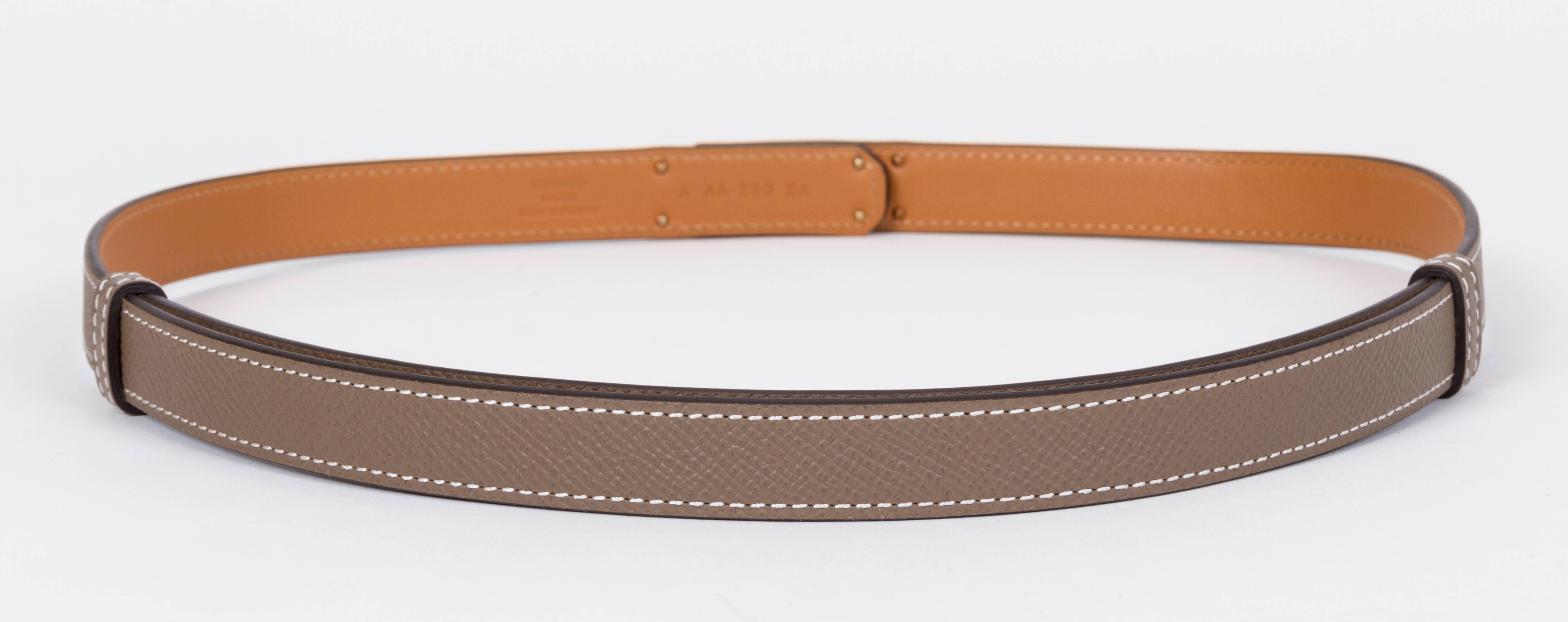 kelly belt etoupe rose gold