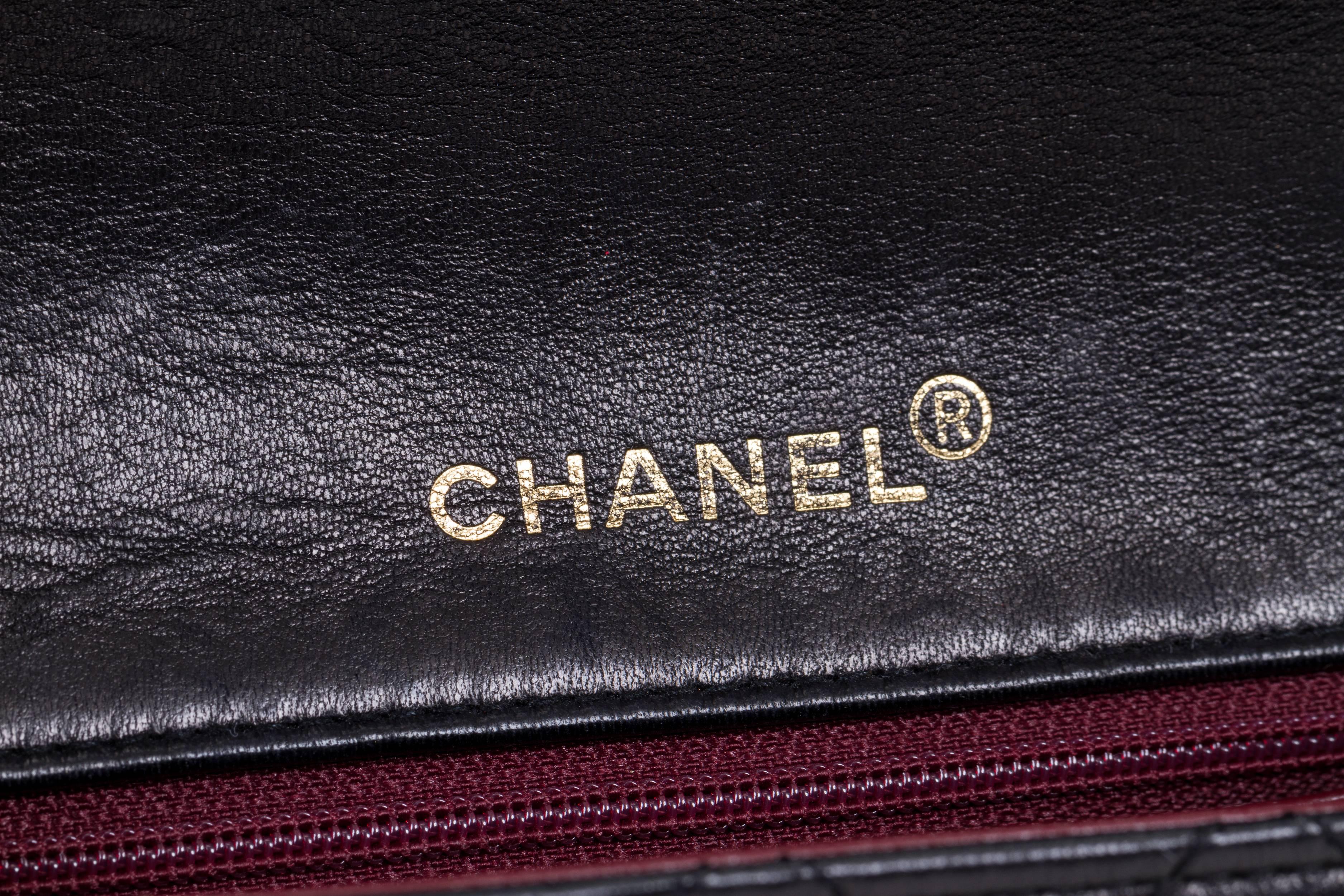 Chanel Black Gold Mini Classic Flap Bag 1