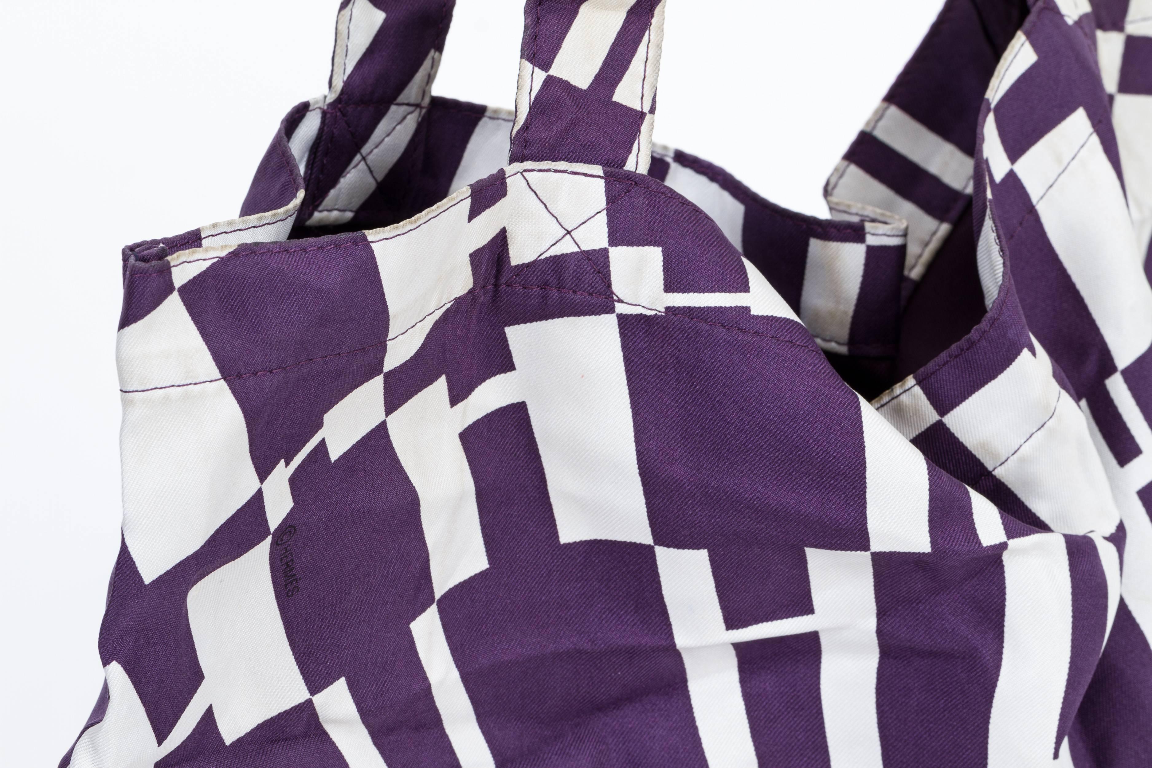 Women's Hermes Black and Purple Silky Pop Bag