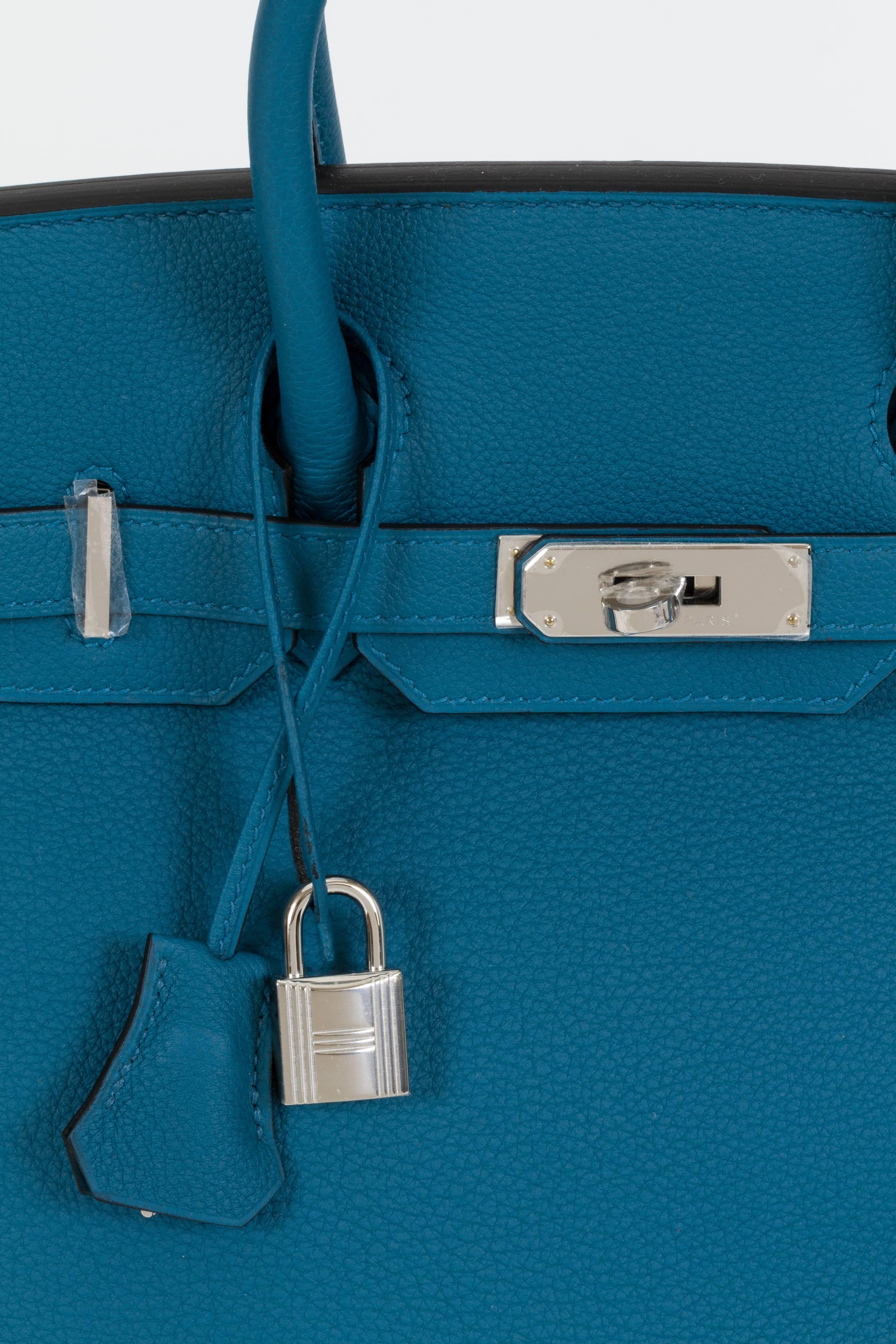 Neu Hermès 30cm Blau Togo Birkin Tasche 1