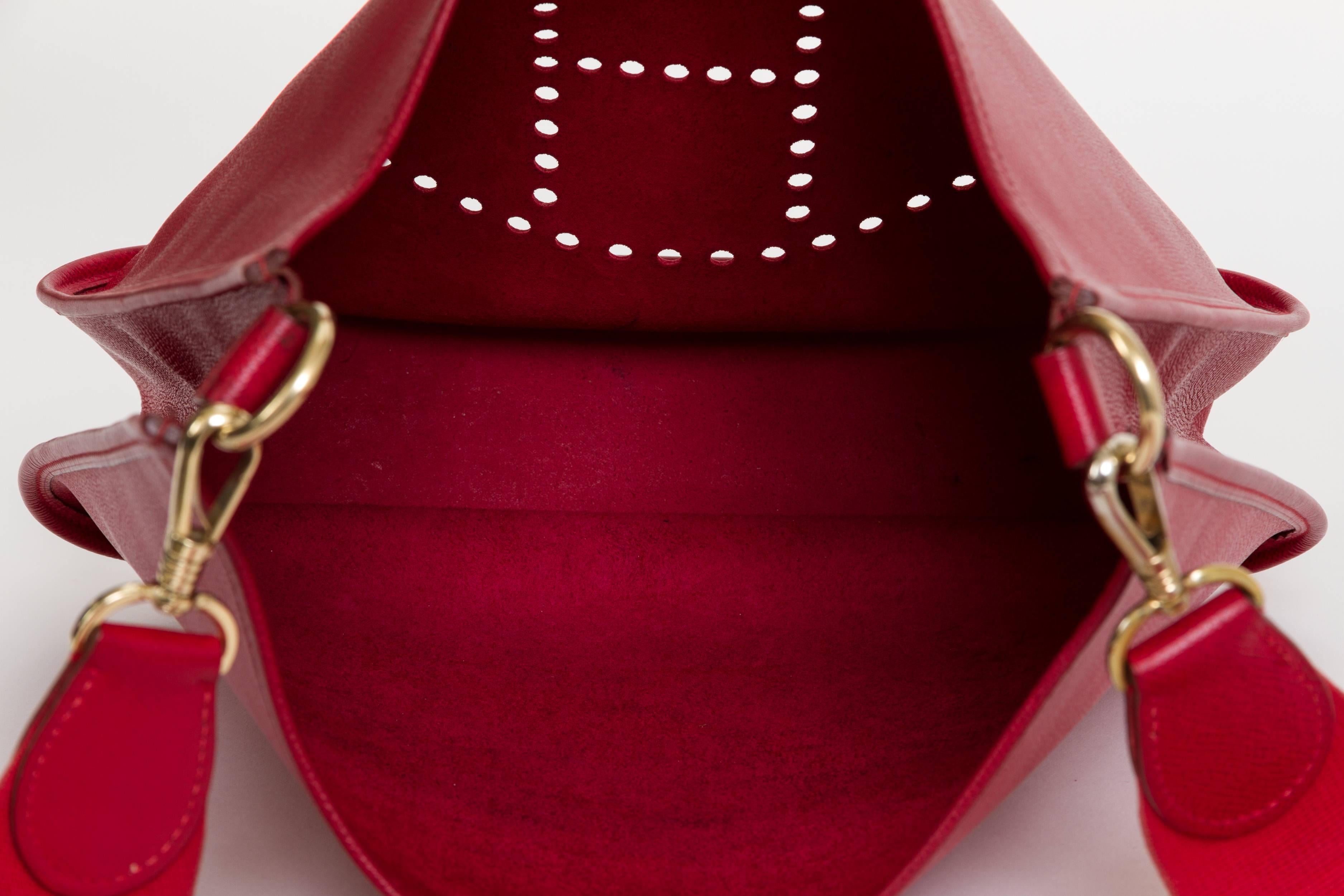 Hermès Rouge Vif Epsom GM Evelyne Bag 2
