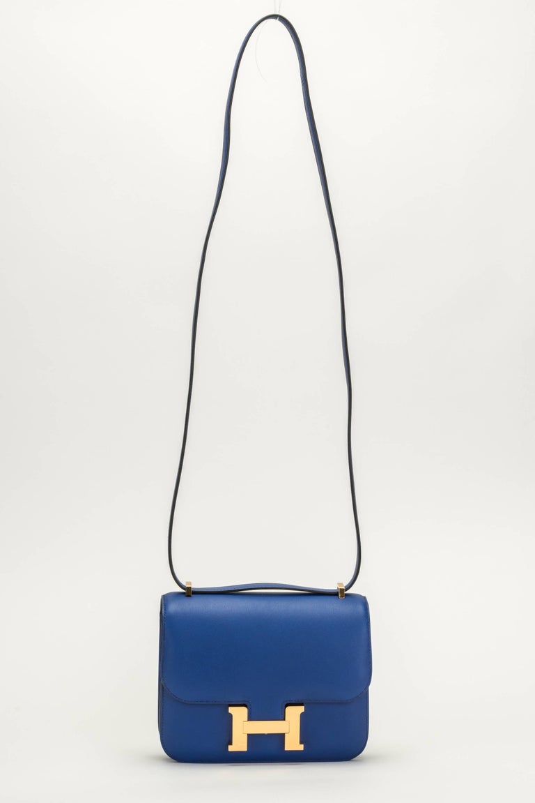 Hermes Mini Constance 18cm Electric Blue Bag at 1stDibs hermes