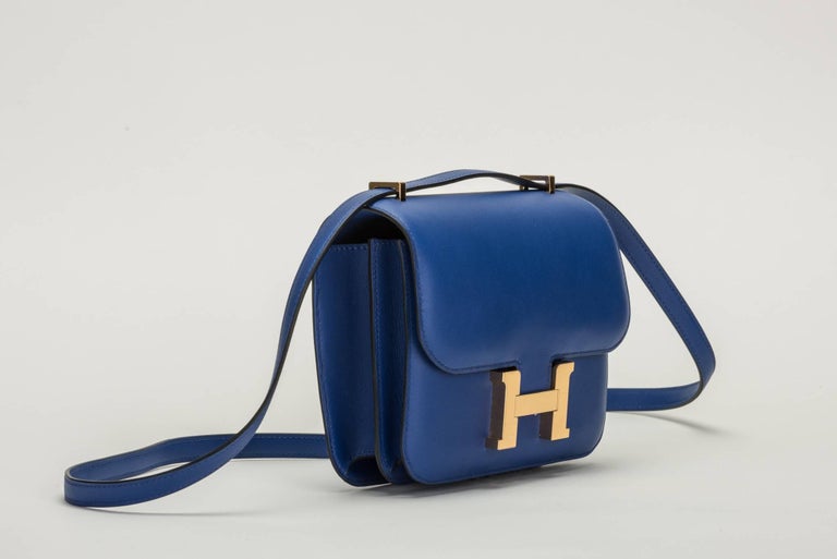 Hermes Mini Constance 18cm Electric Blue Bag at 1stDibs