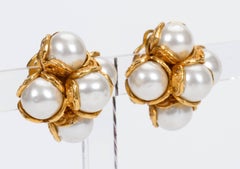 1990's Chanel Faux Mabe Pearl Earrings