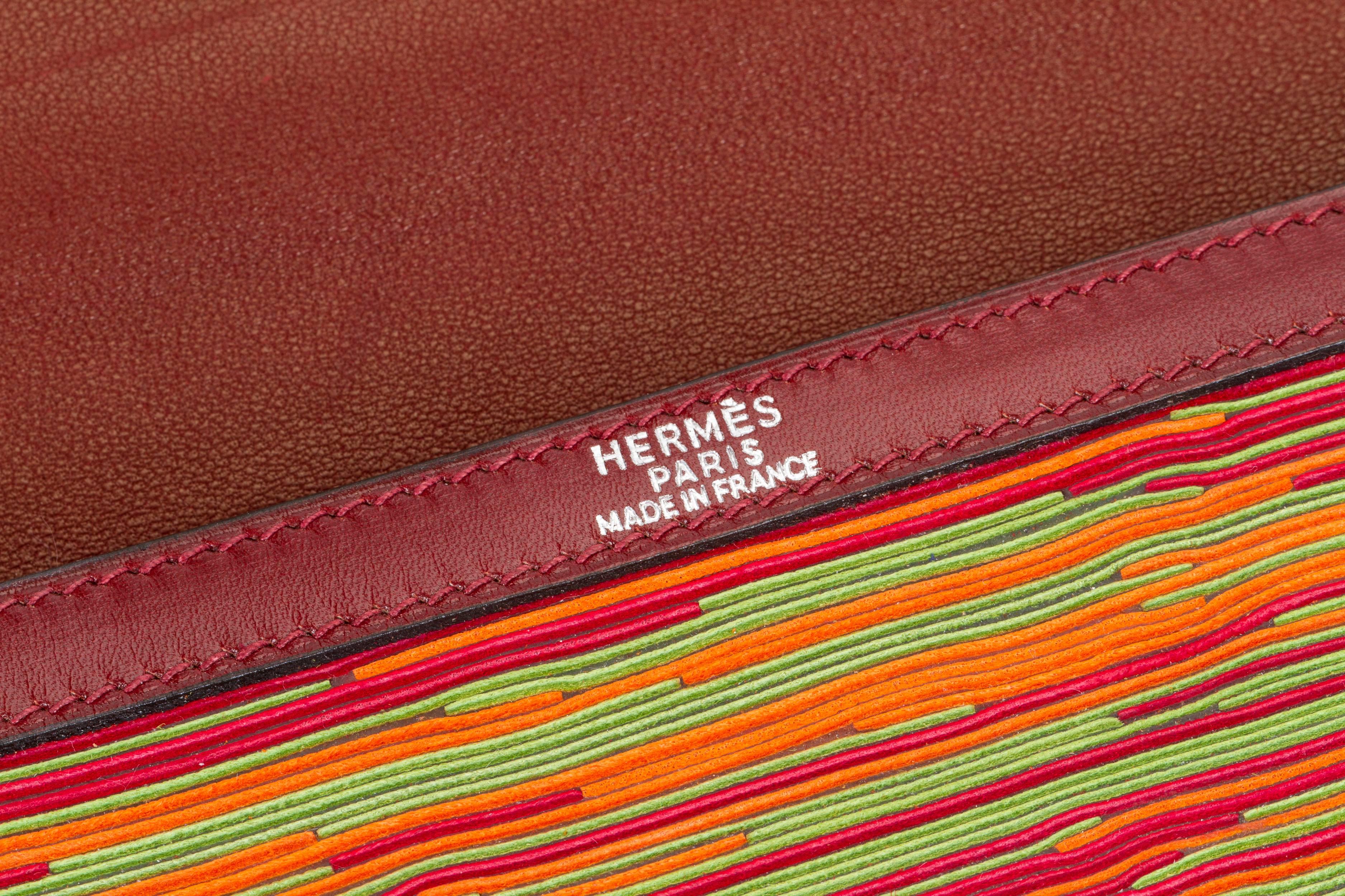 Women's Hermes Vibrato Vintage Red Clutch