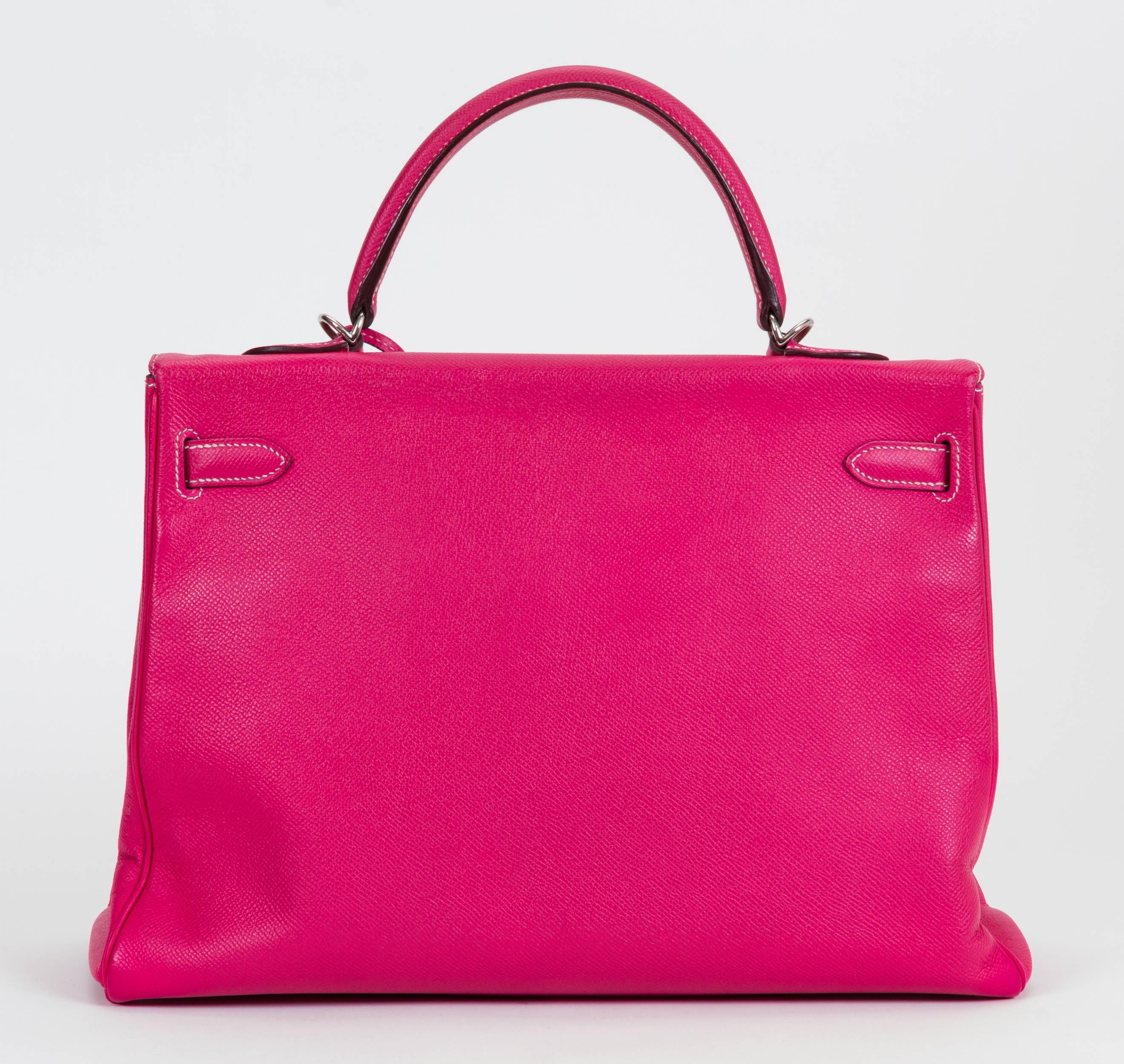 Red Hermes Rose Tyrien/Tosca Limited Edition Candy Kelly 35 Bag