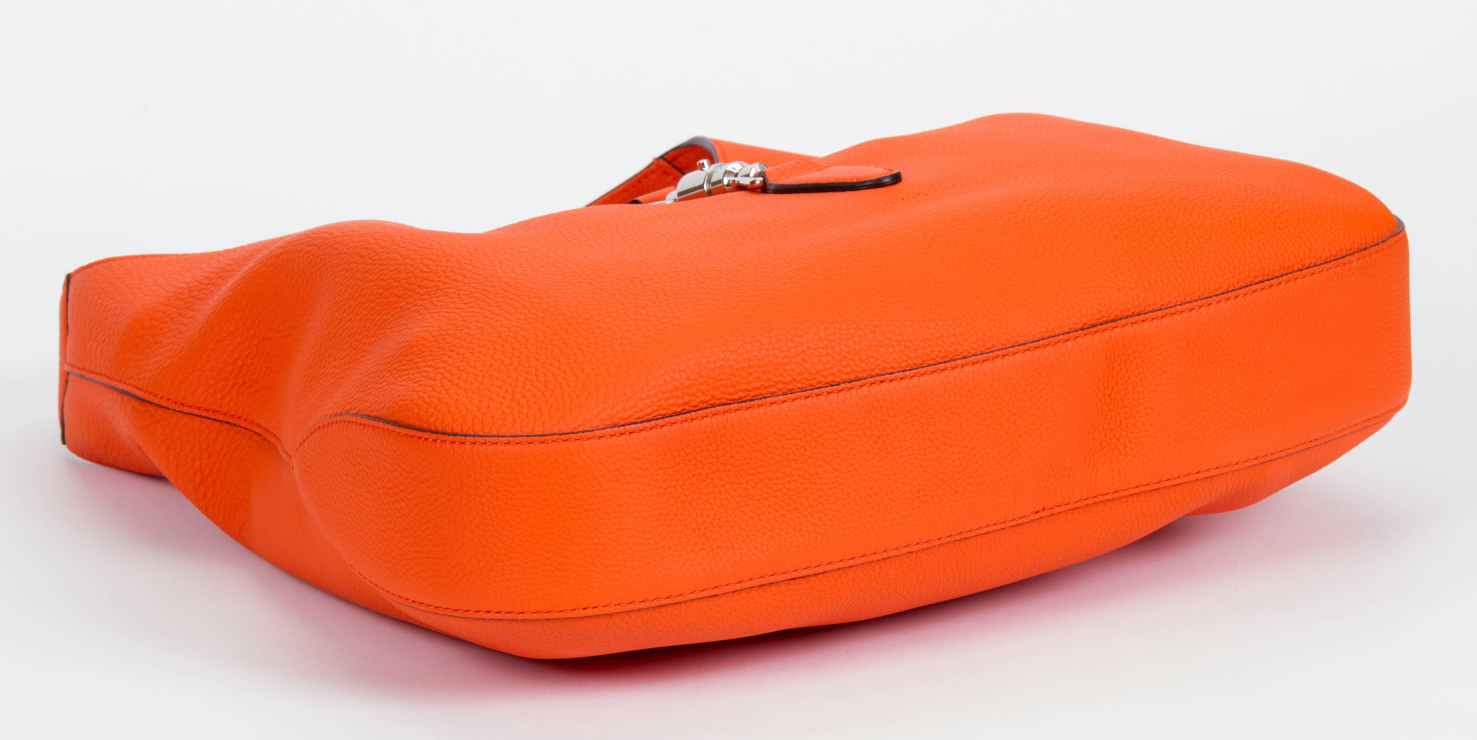 Women's New Gucci Jackie Vibrant Orange Hobo Bag