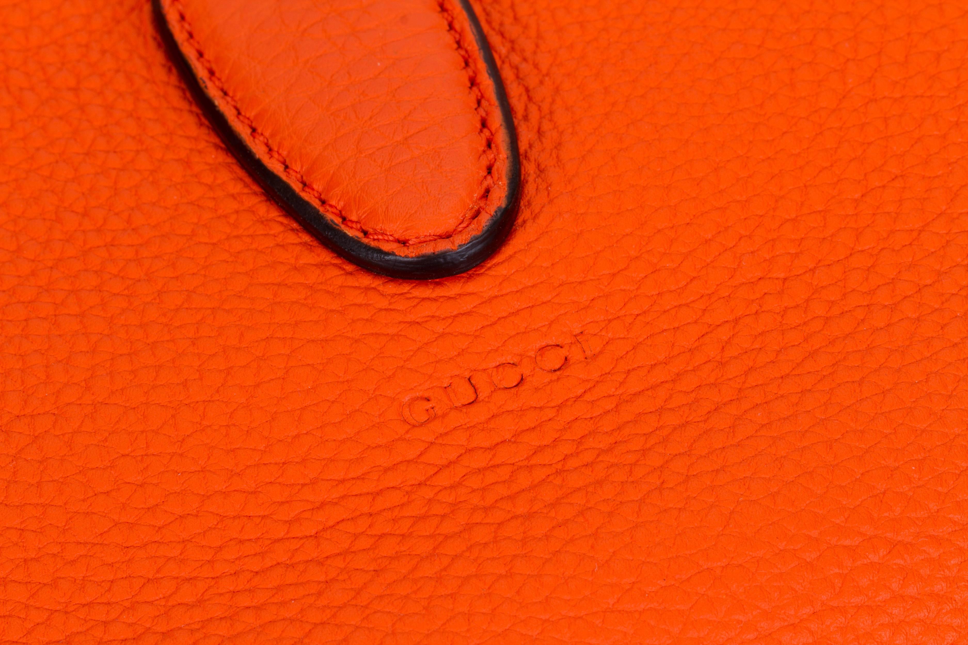 New Gucci Jackie Vibrant Orange Hobo Bag 1