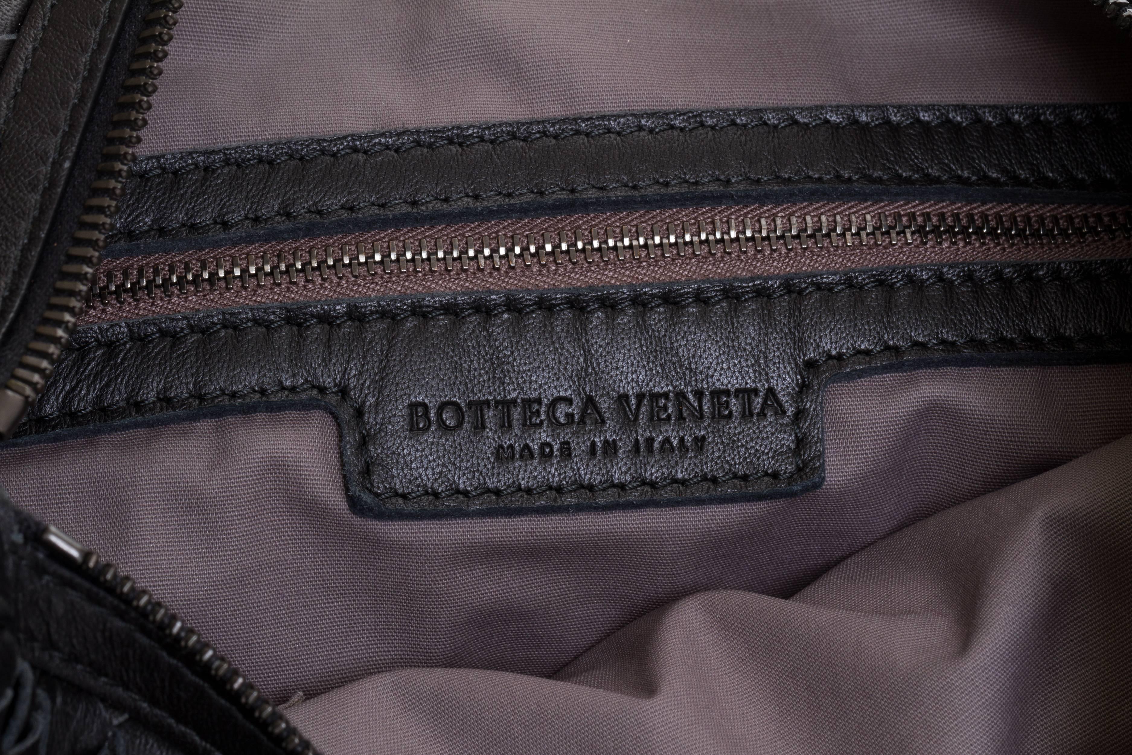New Bottega Veneta Black Woven Intrecciato Handbag For Sale at 1stDibs ...