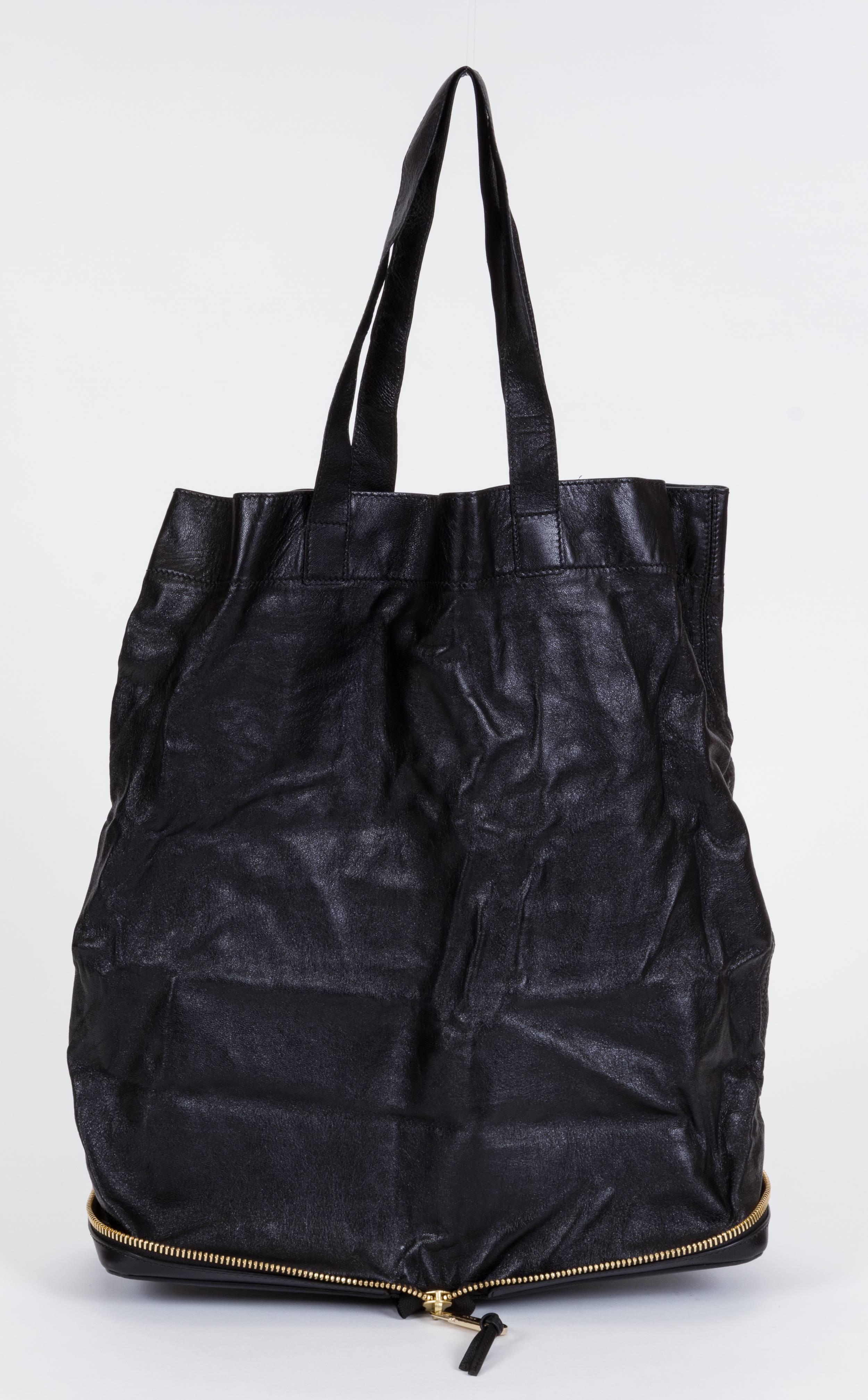 foldable leather bag