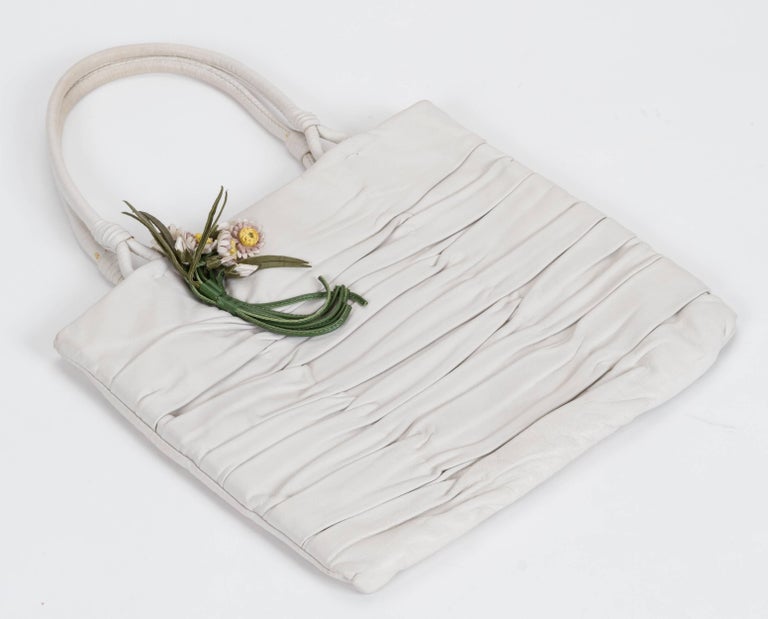 ARCADIE 23 BAG IN WHITE LAMBSKIN