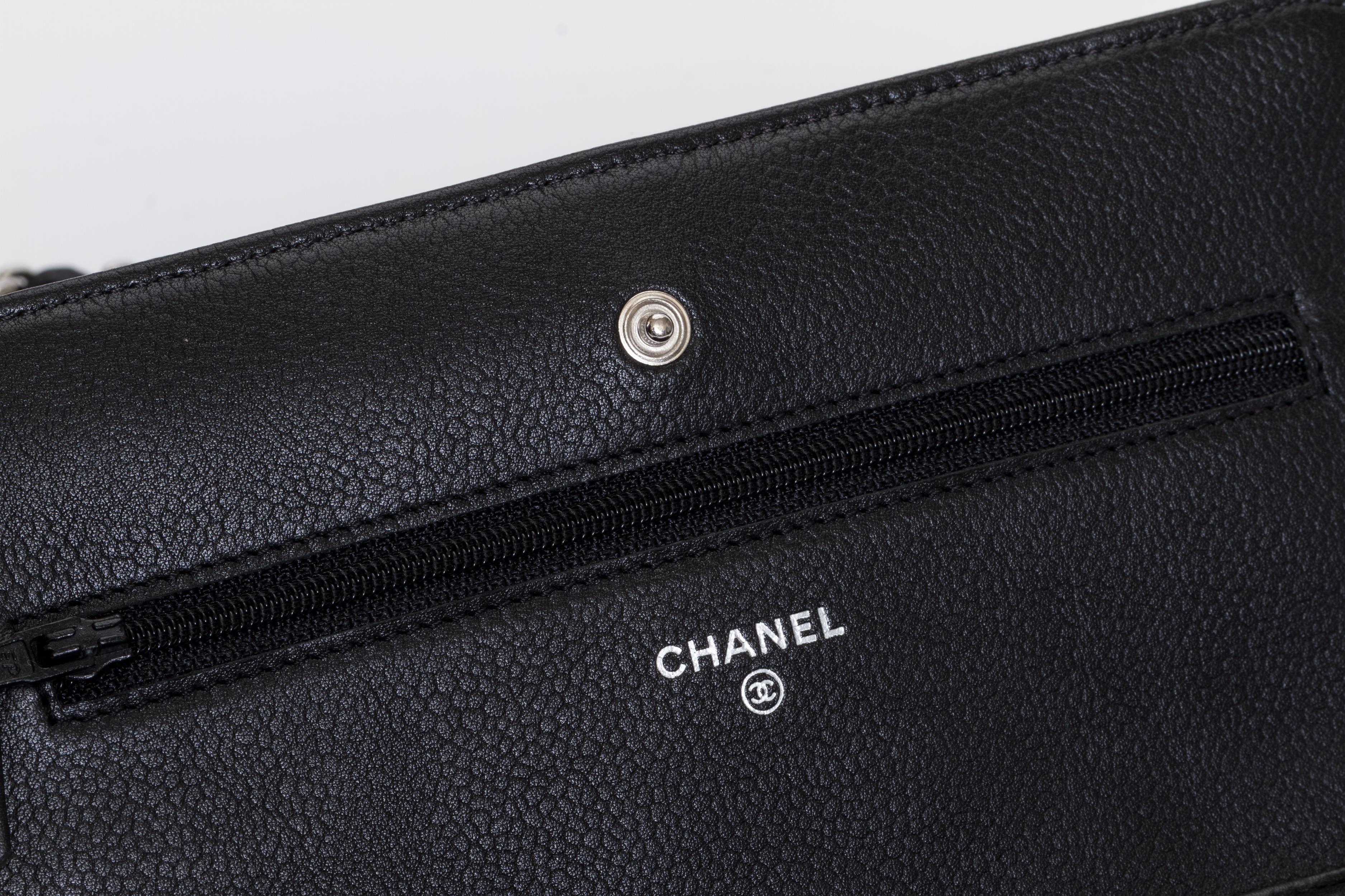 Chanel Black Caviar Wallet On A Chain Bag 1