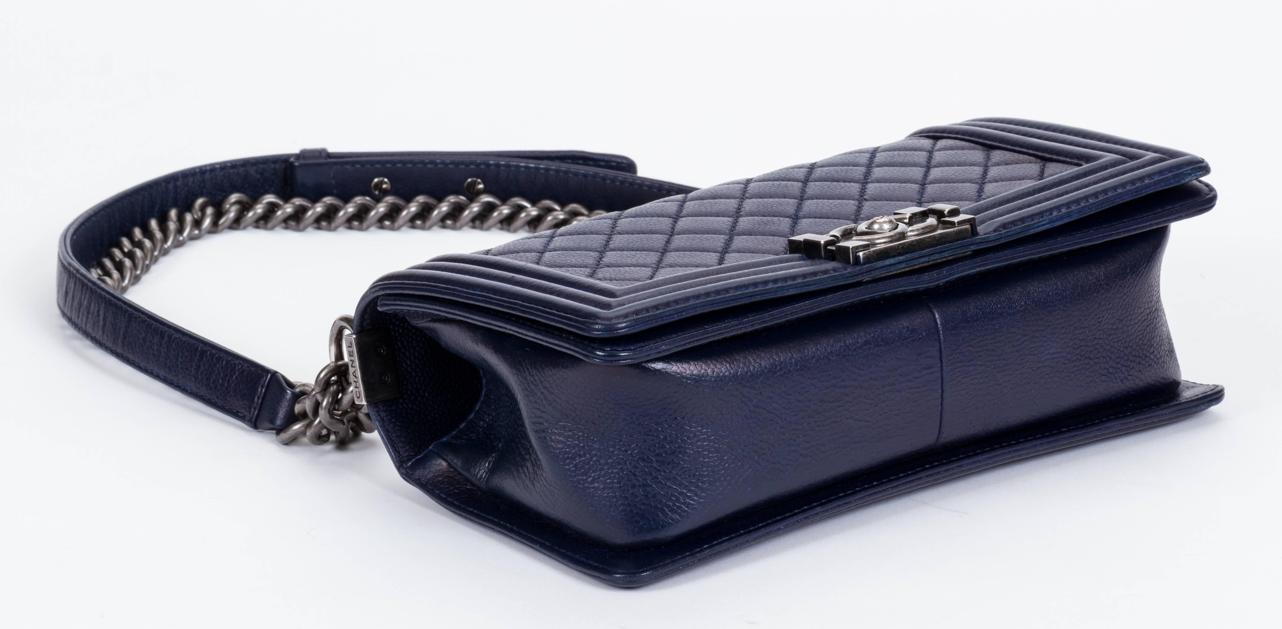 Chanel Medium Caviar Navy Boy Bag 1