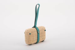 New in Box Hermès Rare Blue Paon Picnic Clutch Bag