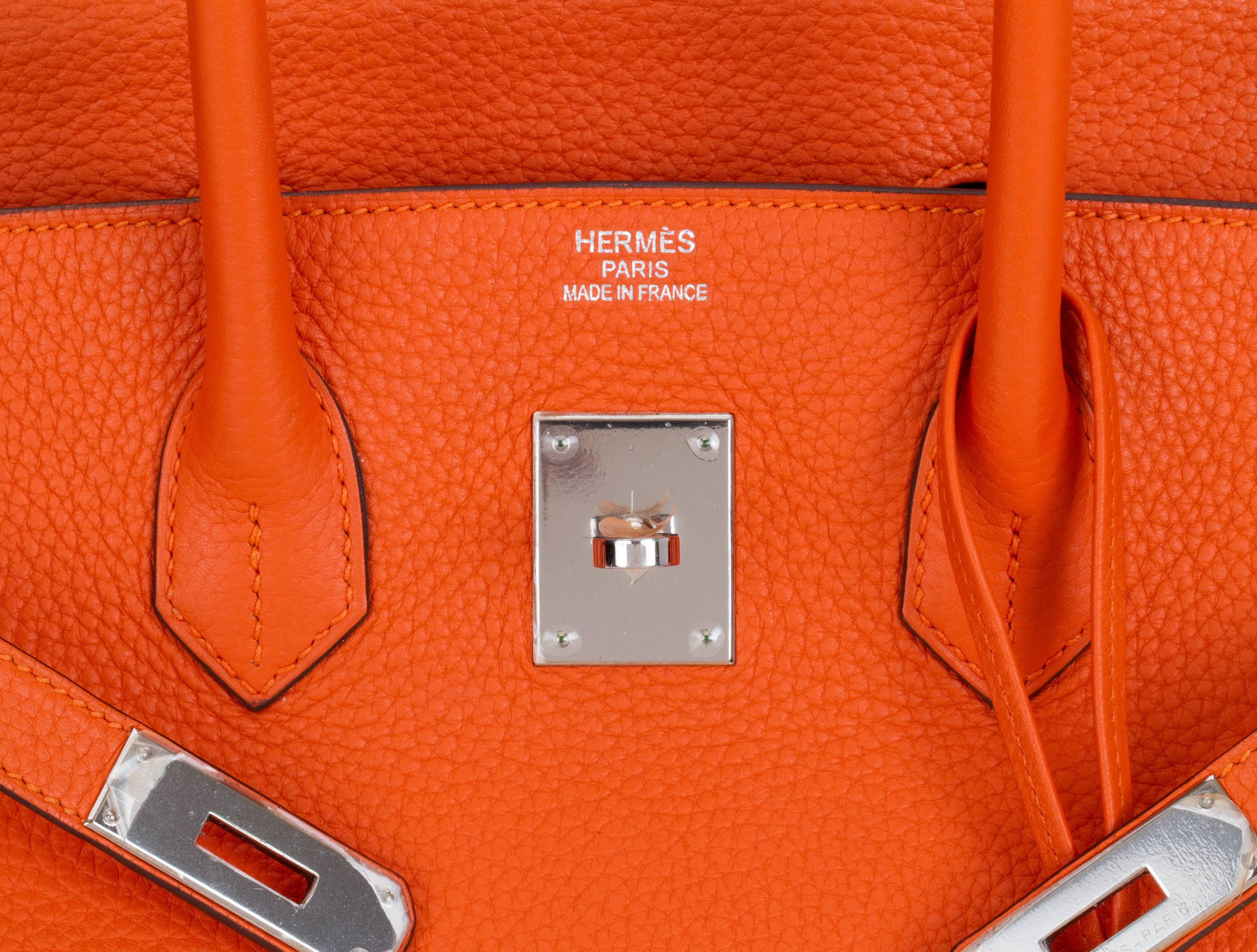 Hermes Birkin 35 Feu Clemence Palladium Bag 3