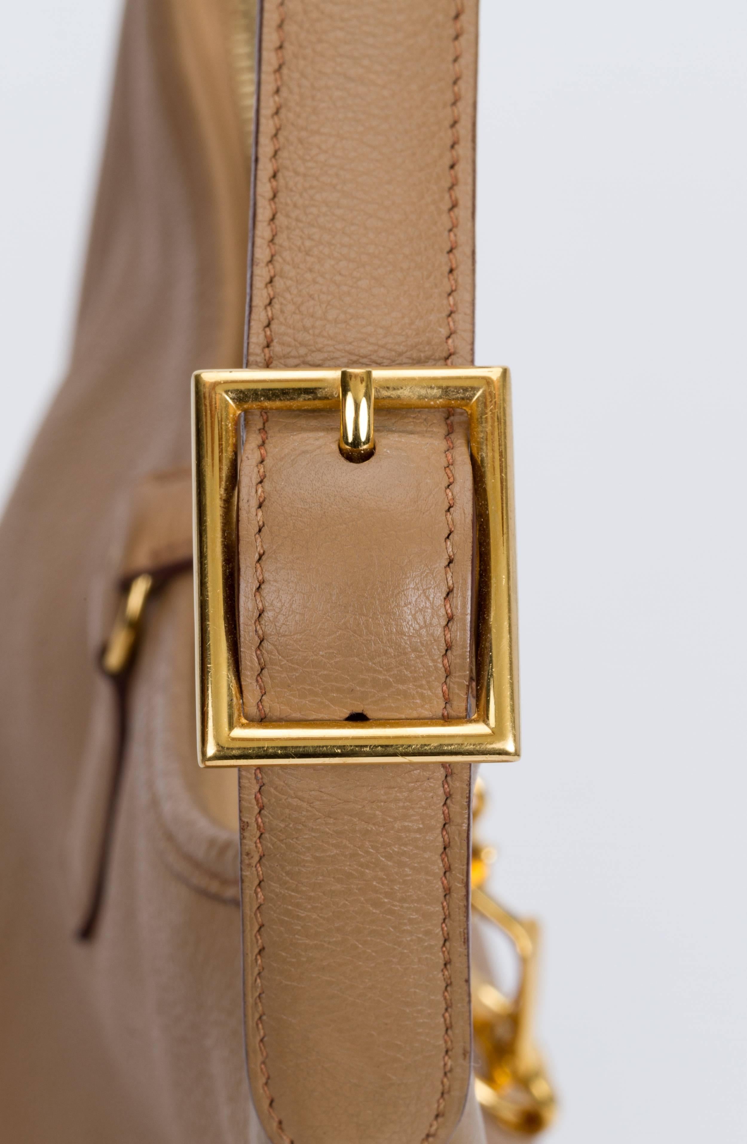 Hermes Trim Shoulder Bag Light Brown Bag In Excellent Condition In West Hollywood, CA