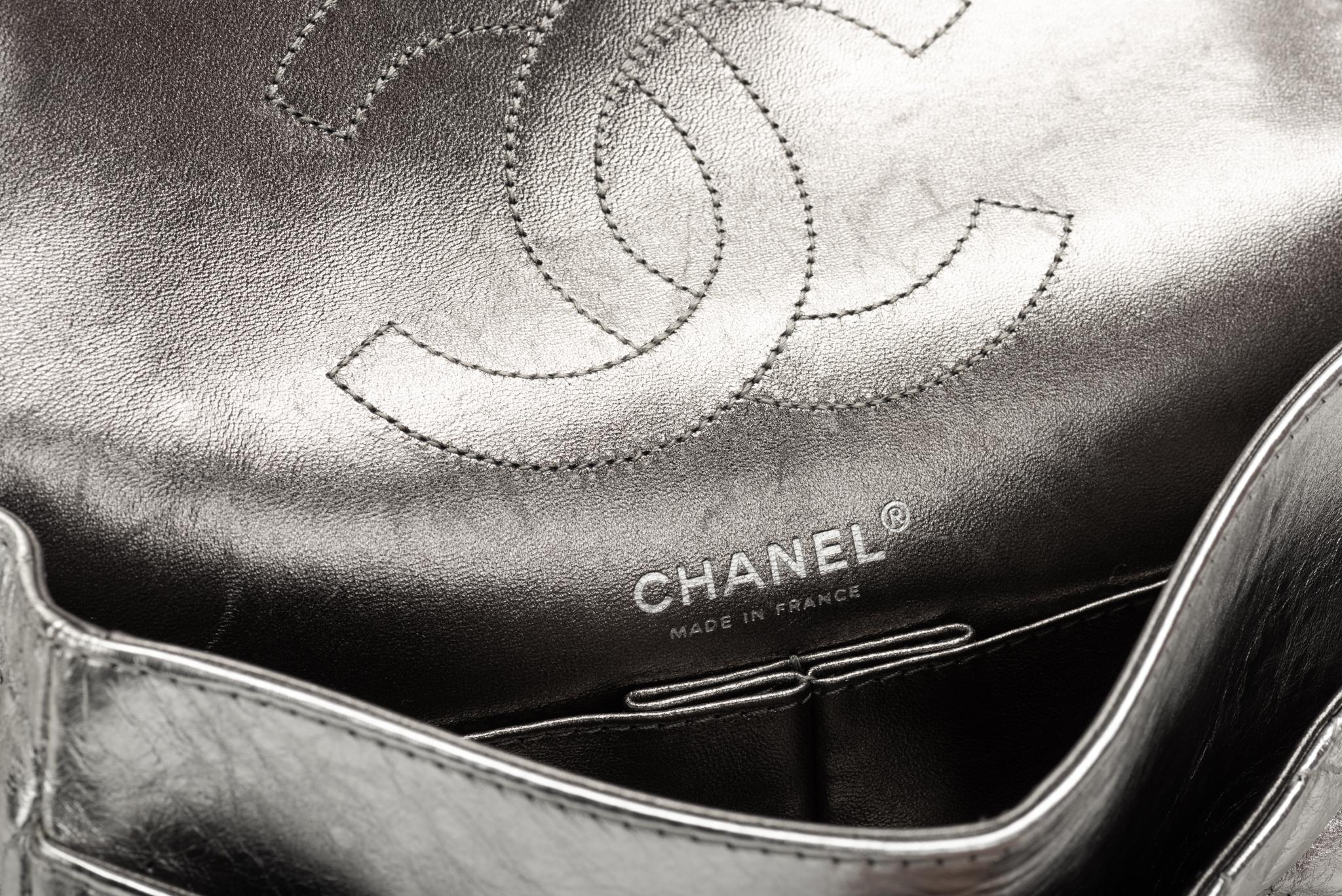 Chanel Silver Medium Reissue Double Flap Bag 1