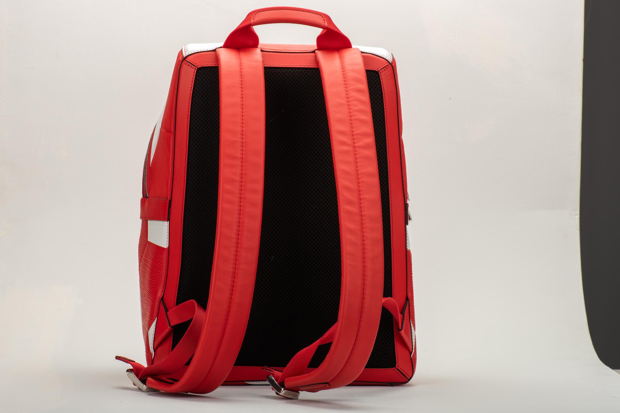red louis vuitton backpack