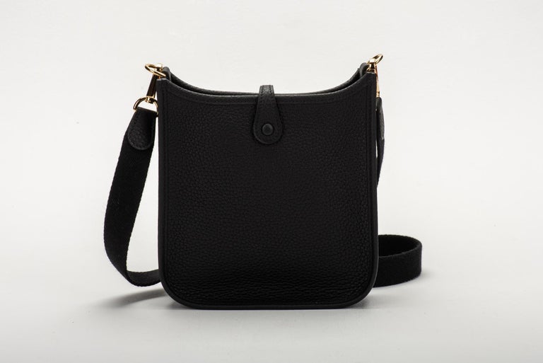 New in Box Hermes Rare Mini Evelyne Black Gold at 1stDibs | hermes mini ...