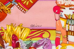 Collectible Hermès Pink Kachinas 55" Cashmere Scarf Shawl, Kermit Oliver