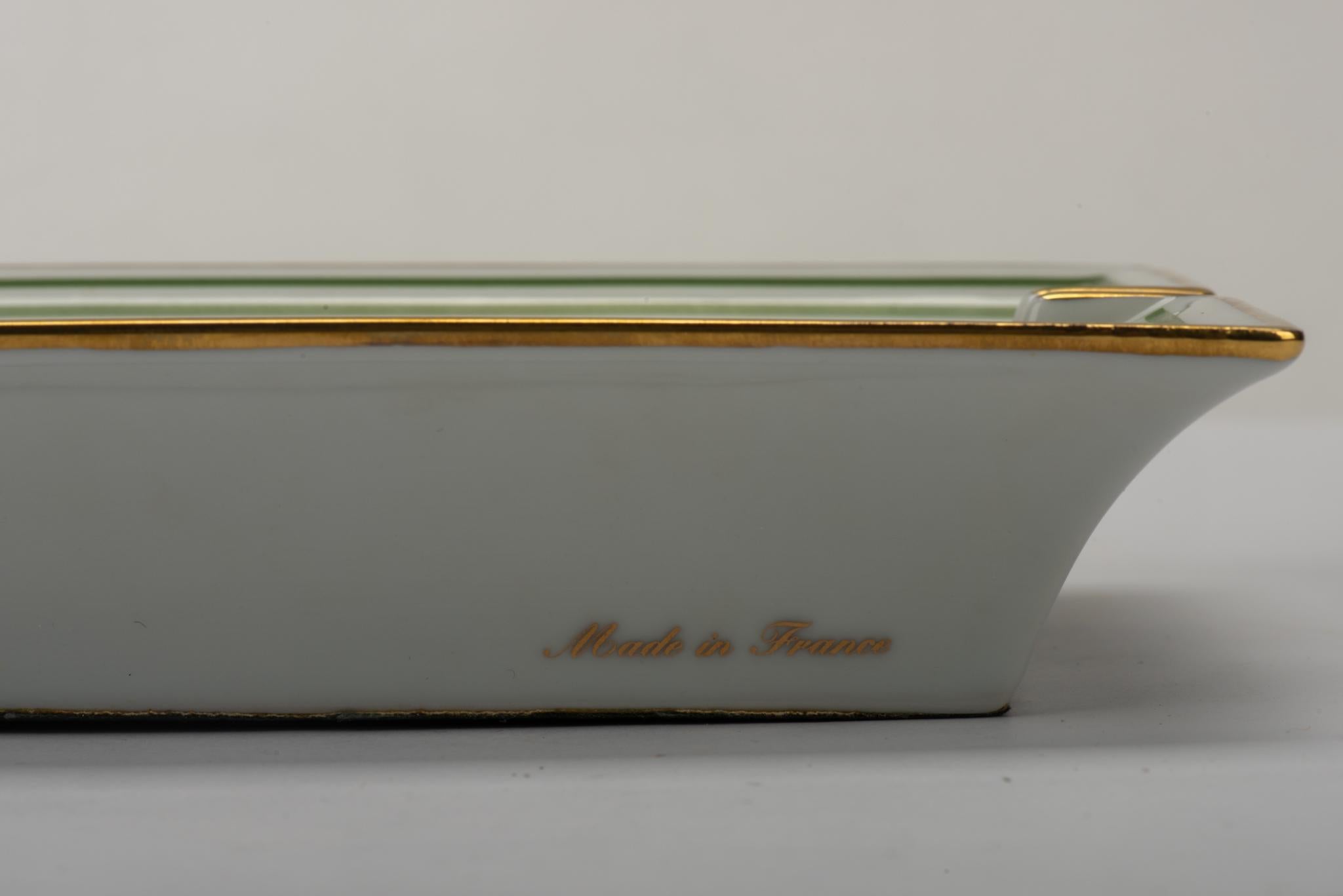 Hermès Green and Gold Horse Ashtray In Excellent Condition In West Hollywood, CA