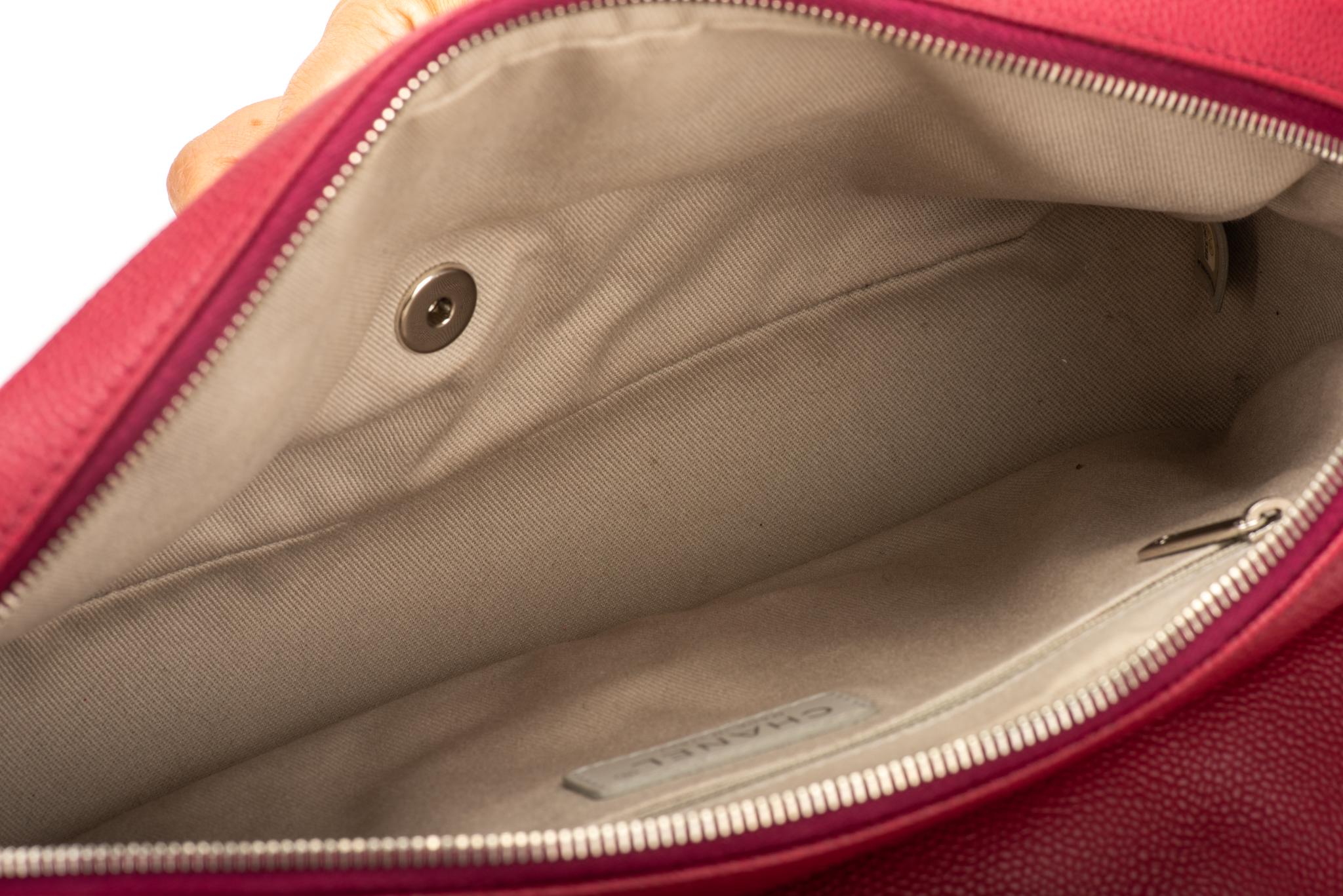 Chanel Cherry Red Jumbo Zipped Flap Bag 1