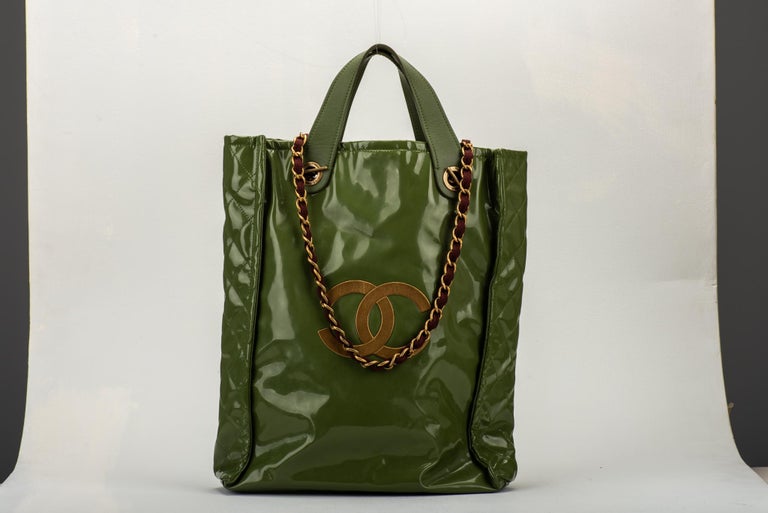 Chanel Limited Edition Green PVC Harrods Handbag at 1stDibs | harrods  chanel bags, chanel handbag harrods